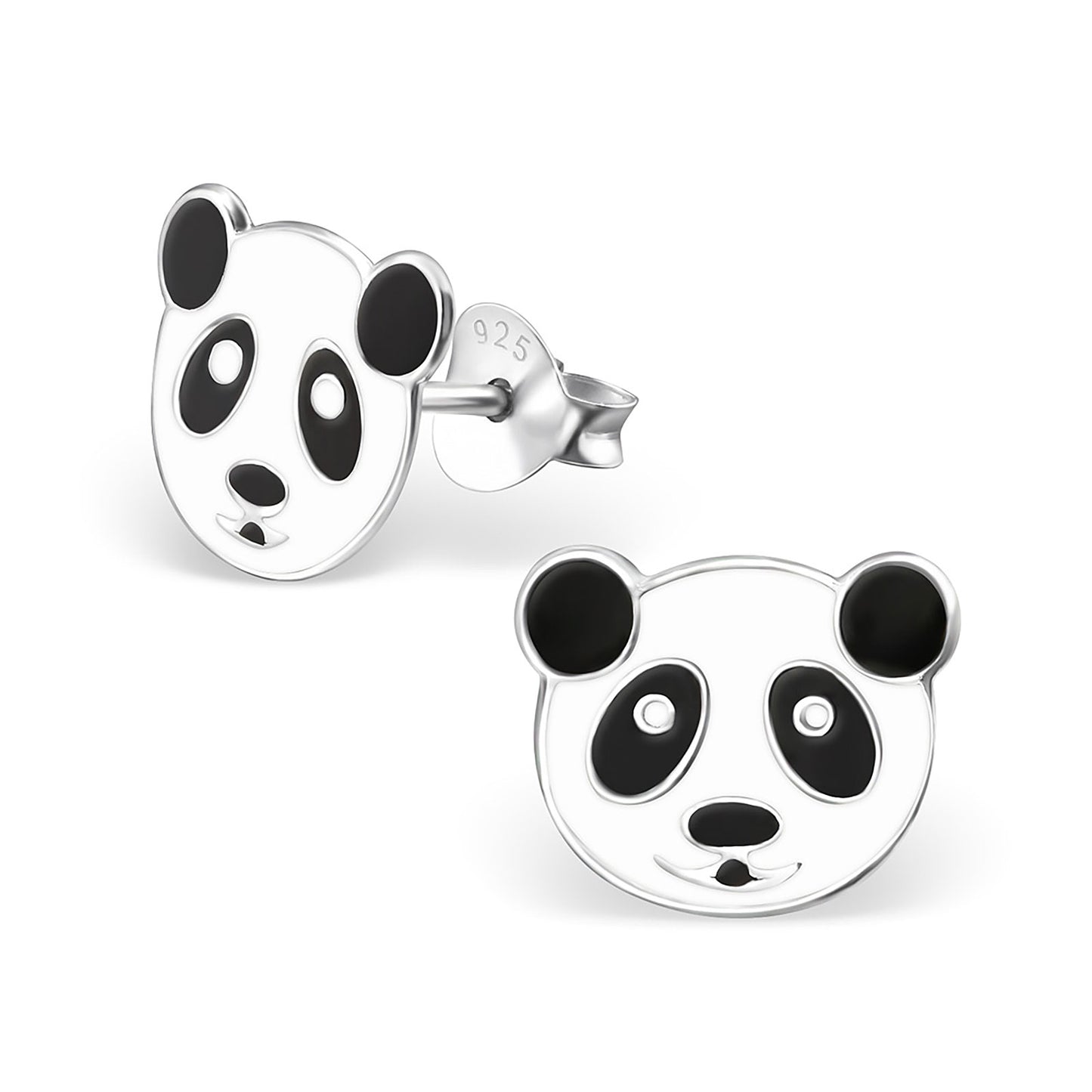 Kinder Ohrringe Panda aus 925 Silber