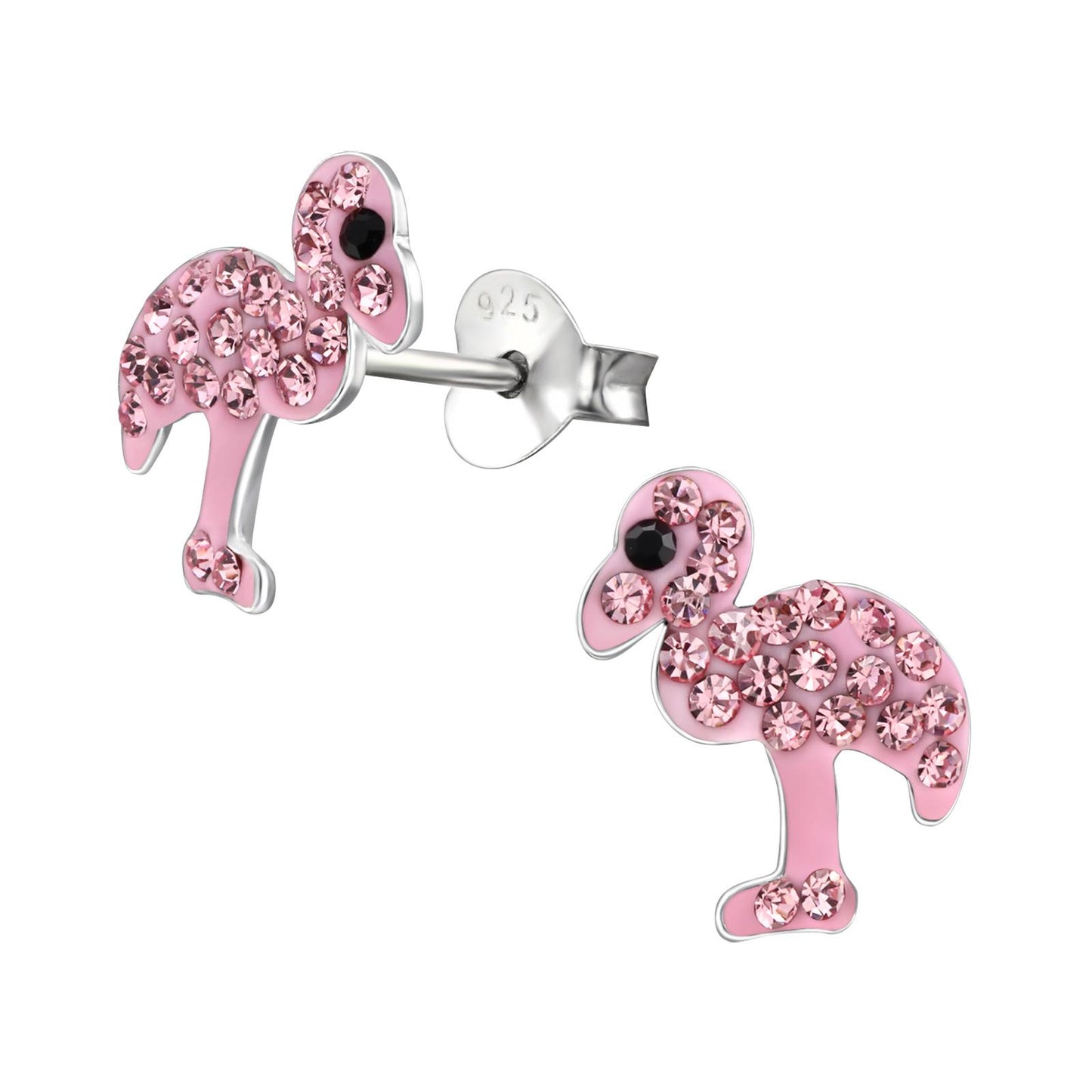 Kinder Ohrringe Flamingo aus 925 Silber