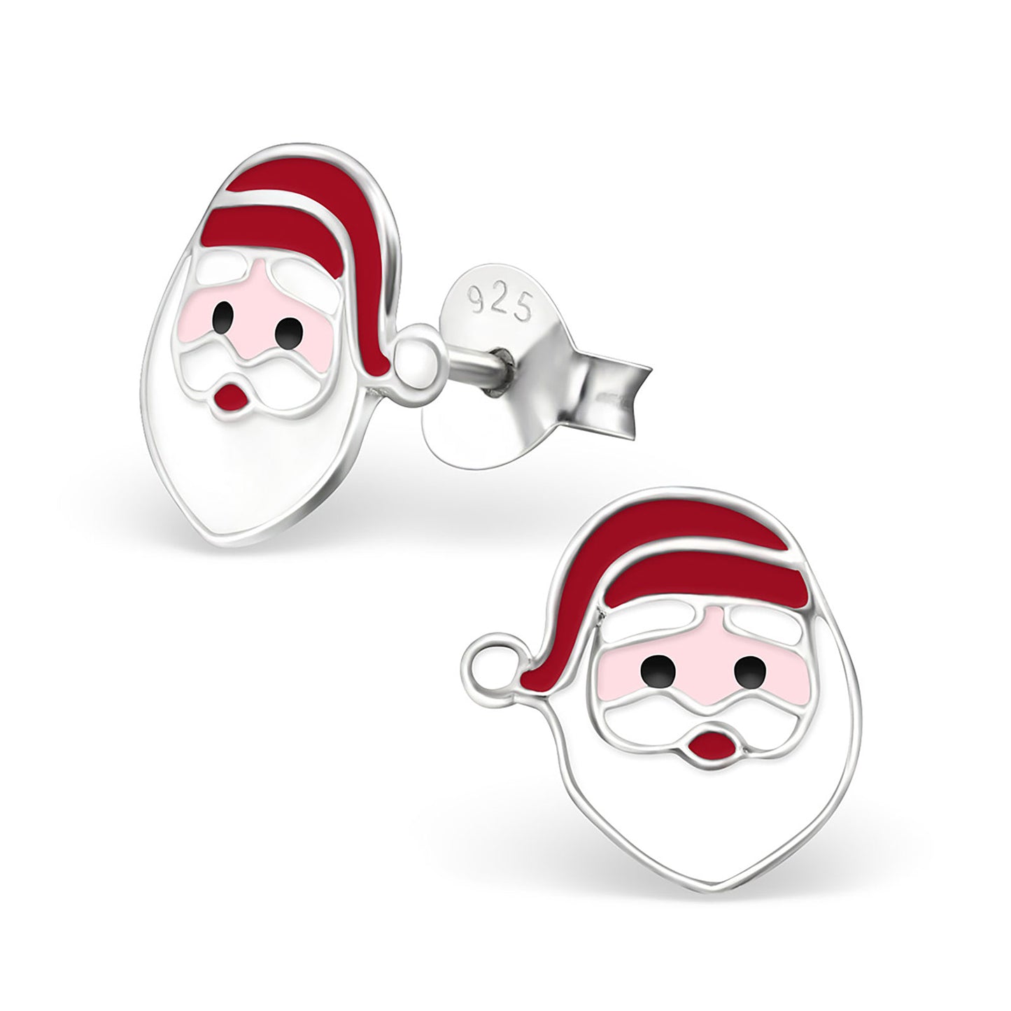 Kinder Ohrringe Weihnachtsmann aus 925 Silber