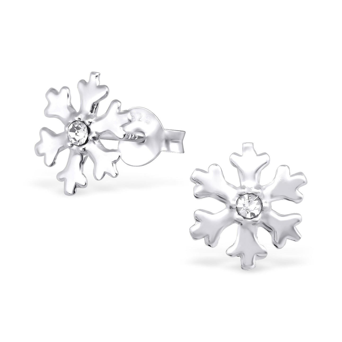 Kinder Ohrringe Schneeflocken aus 925 Silber