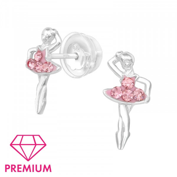 Kinder Ohrringe Ballerina aus 925 Silber