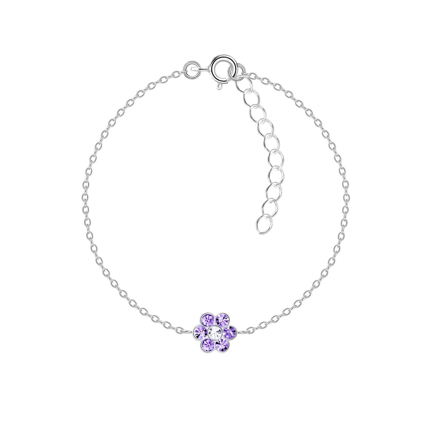 Kinder Armband Blumen aus 925 Silber
