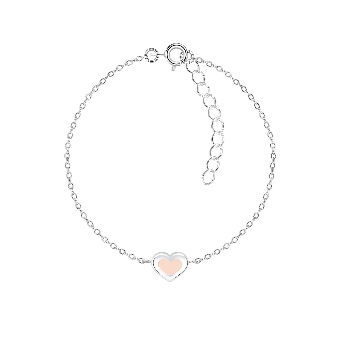 Kinder Armband Herz aus 925 Silber