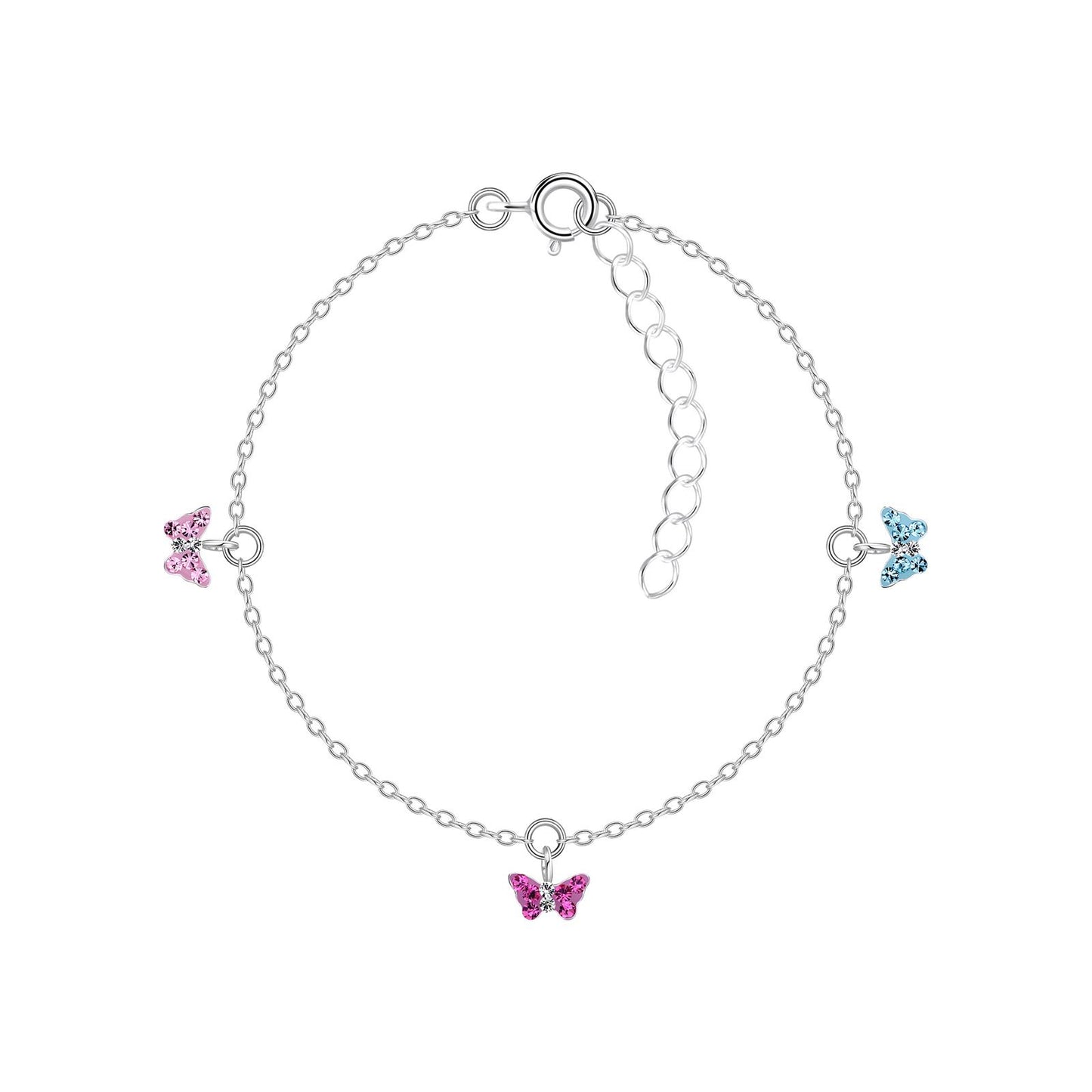 Kinder Armband Schmetterling aus 925 Silber