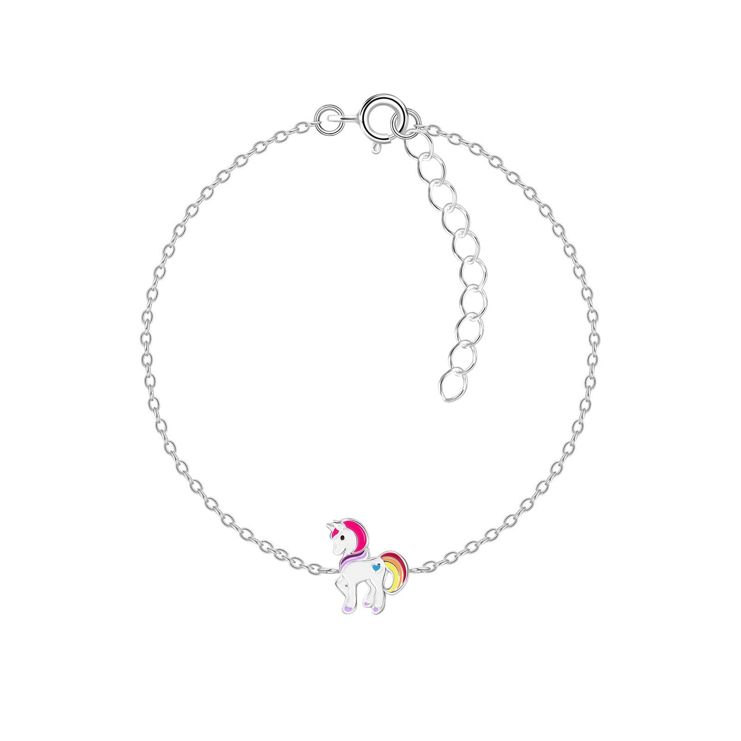 Kinder Armband Einhorn aus 925 Silber