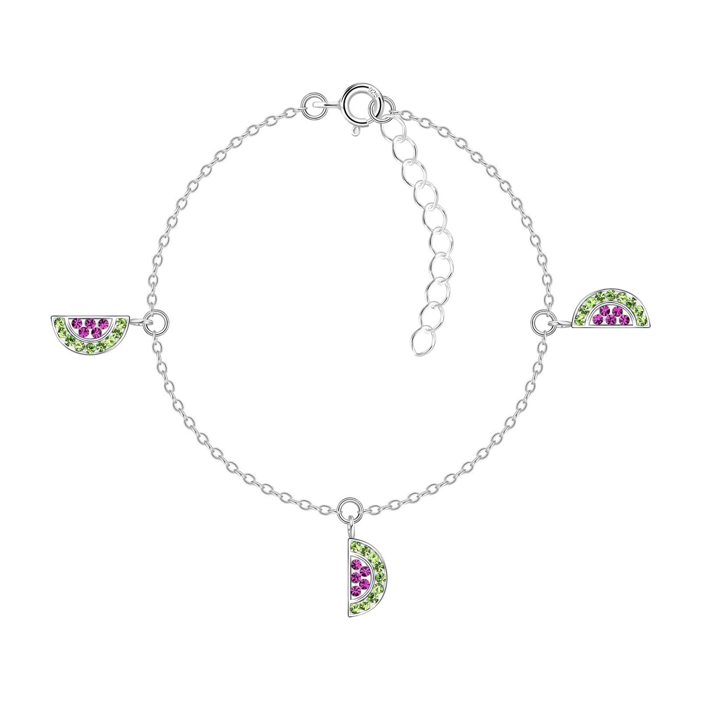 Kinder Armband Wassermelonen aus 925 Silber