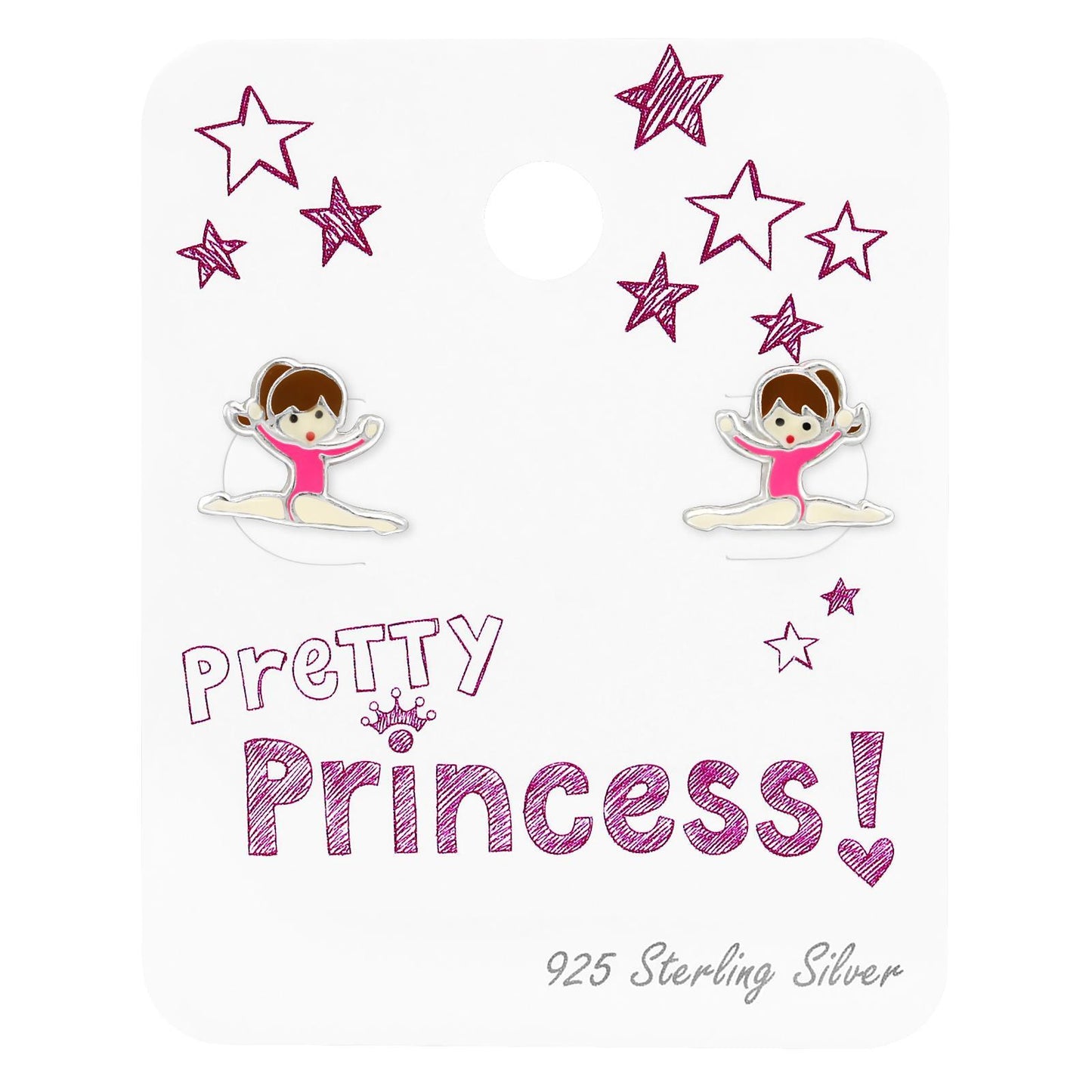 Kinder Ohrringe Turnerin aus 925 Silber