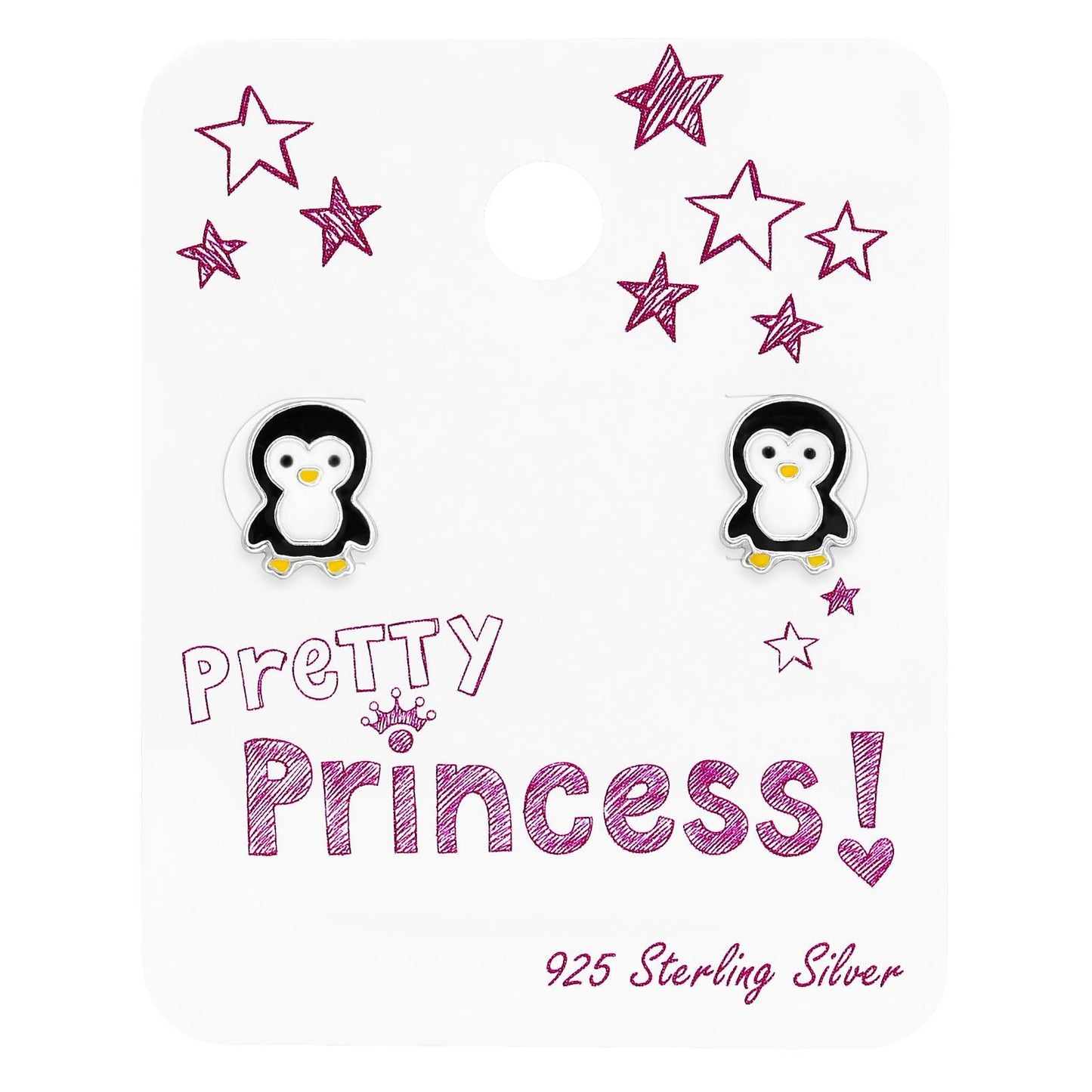 Kinder Ohrringe Pinguin aus 925 Silber