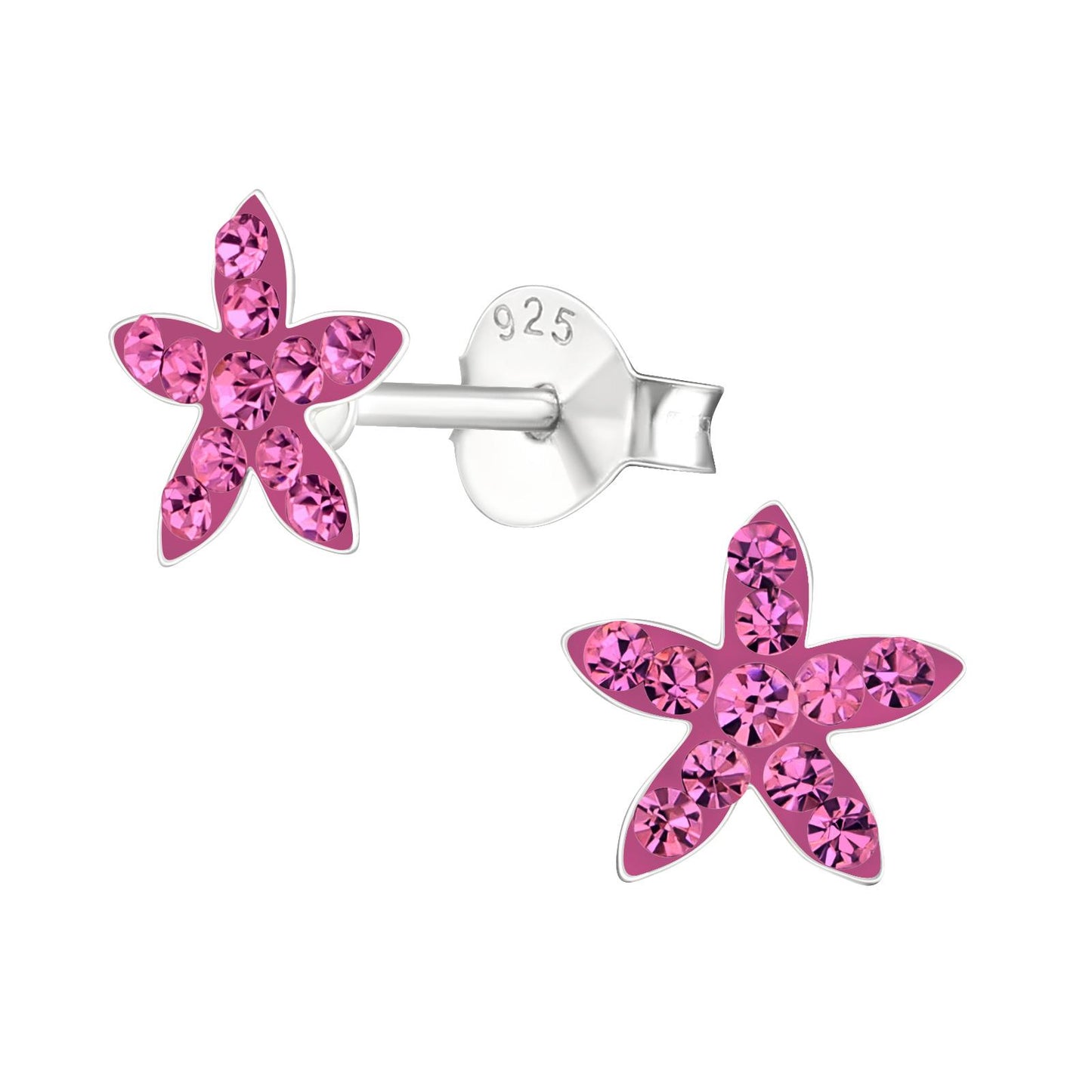 Mädchen Ohrringe Stern aus 925 Silber