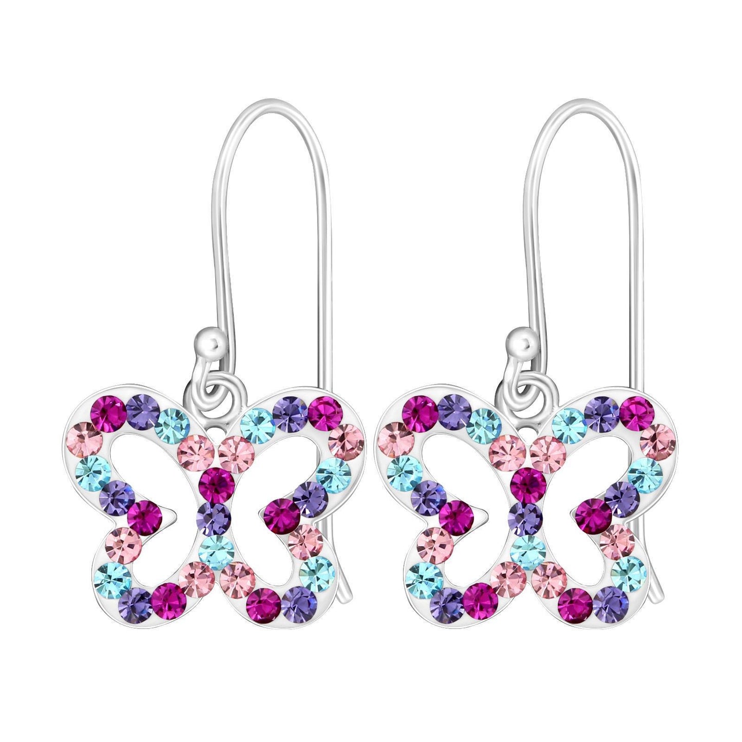 Mädchen Ohrhänger Schmetterling aus 925 Silber