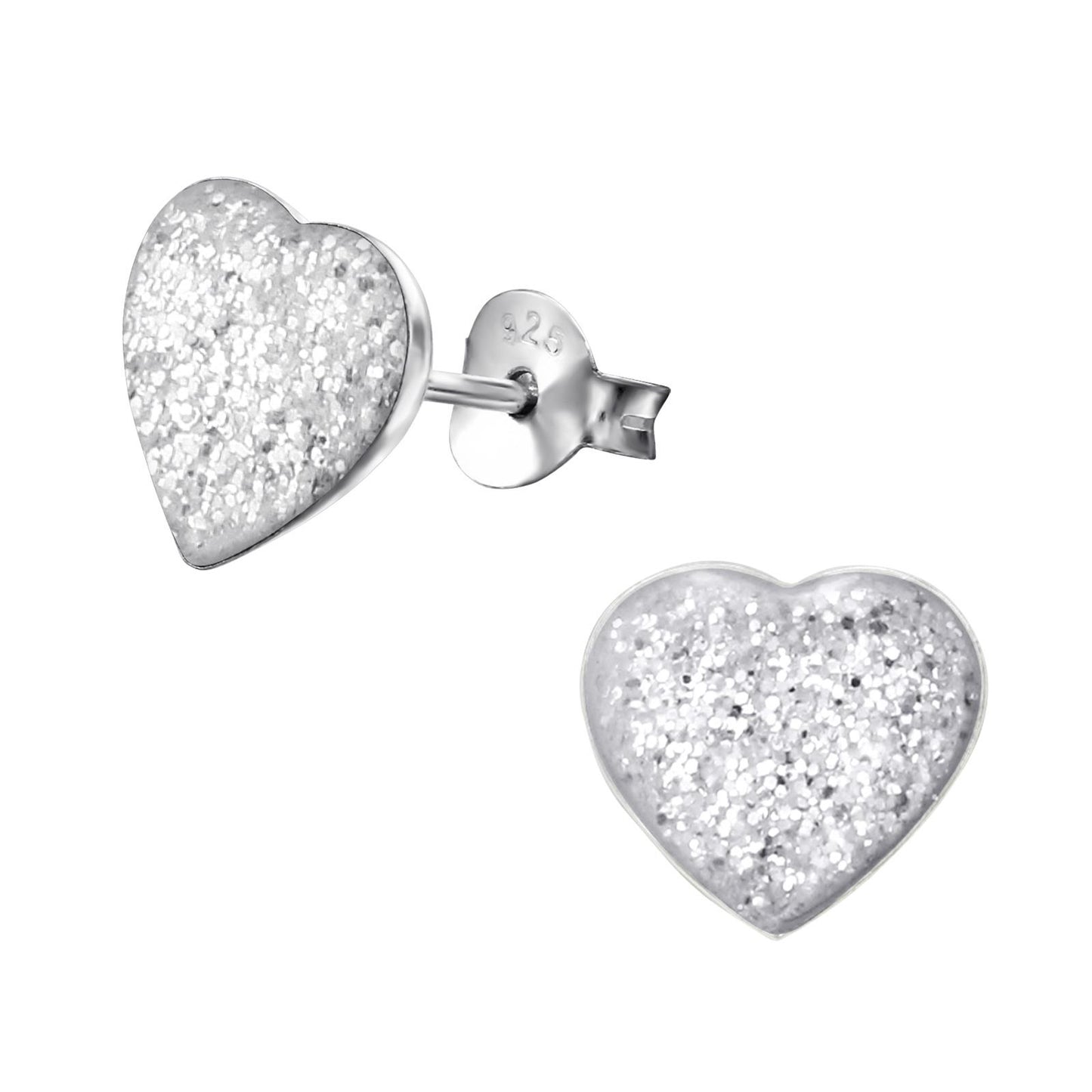 Mädchen Ohrringe Herz aus 925 Silber