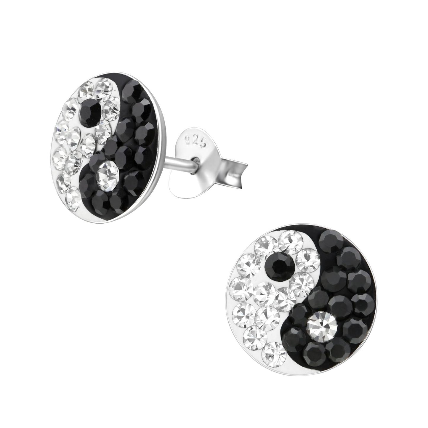 Kinder Ohrringe Yin Yang aus 925 Silber