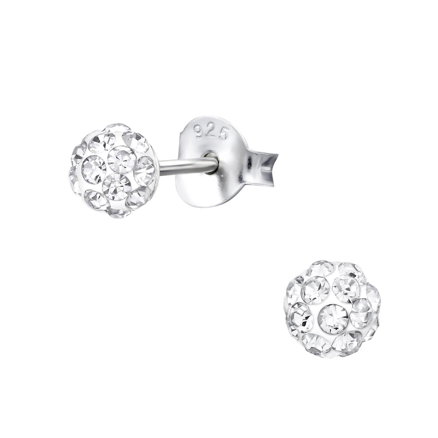 Children's ball earrings made of 925 silver
