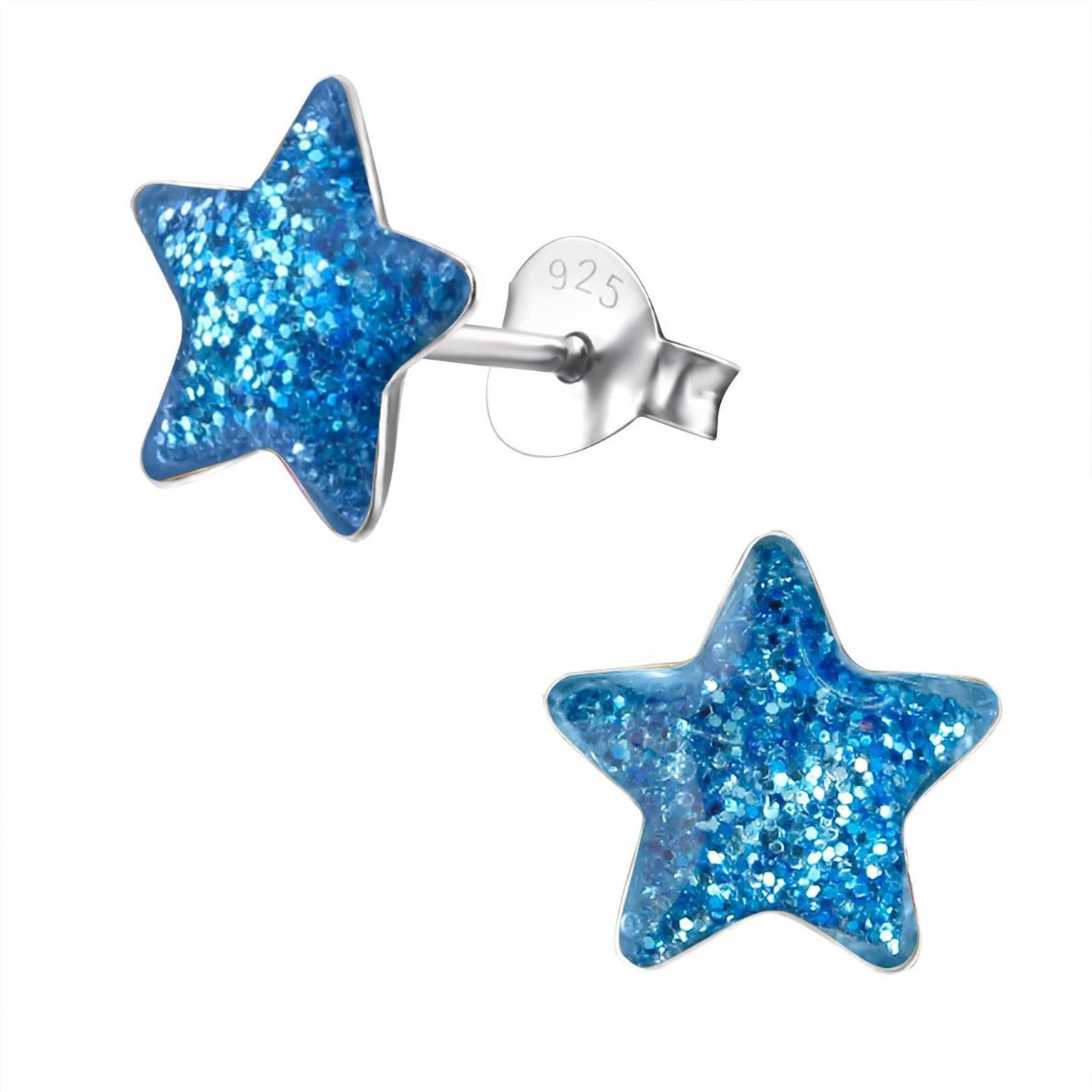 Girls' star earrings made of 925 silver