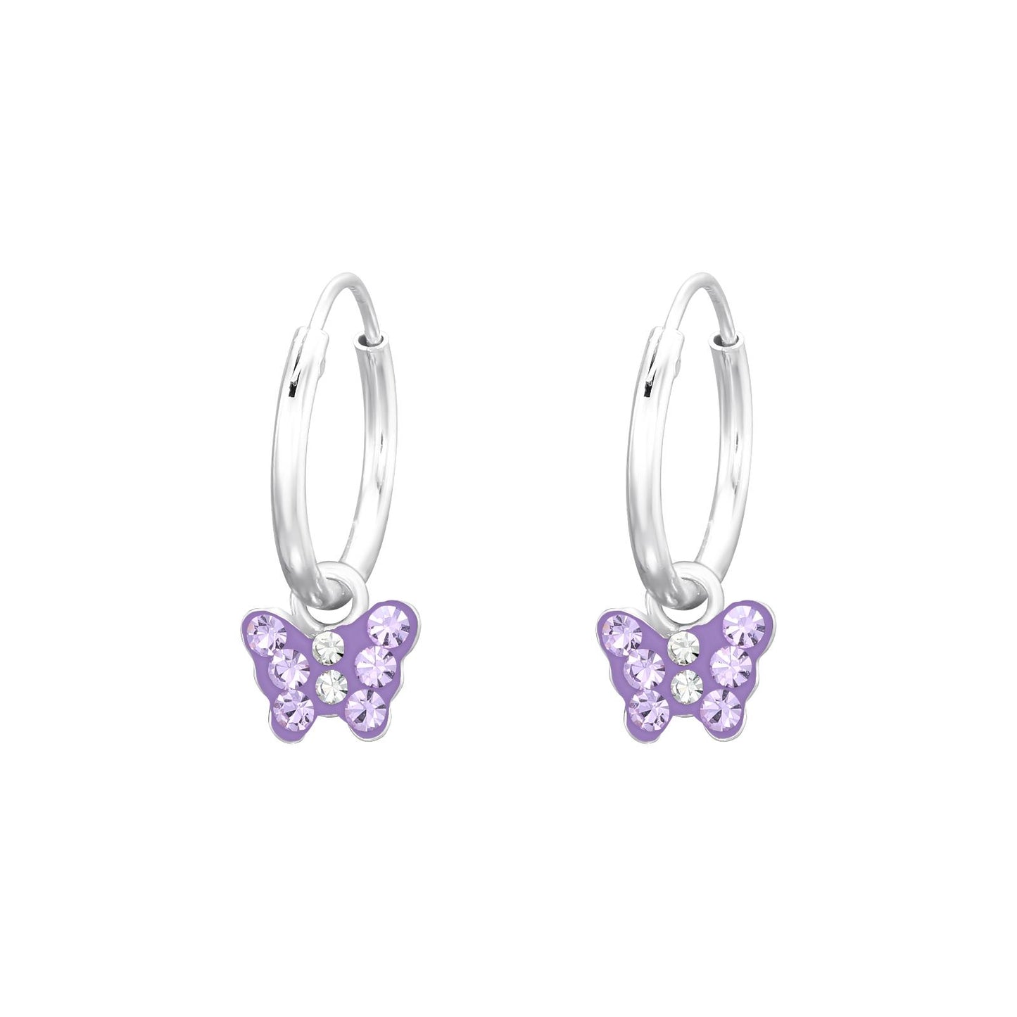 Mädchen Creolen Schmetterling aus 925 Silber