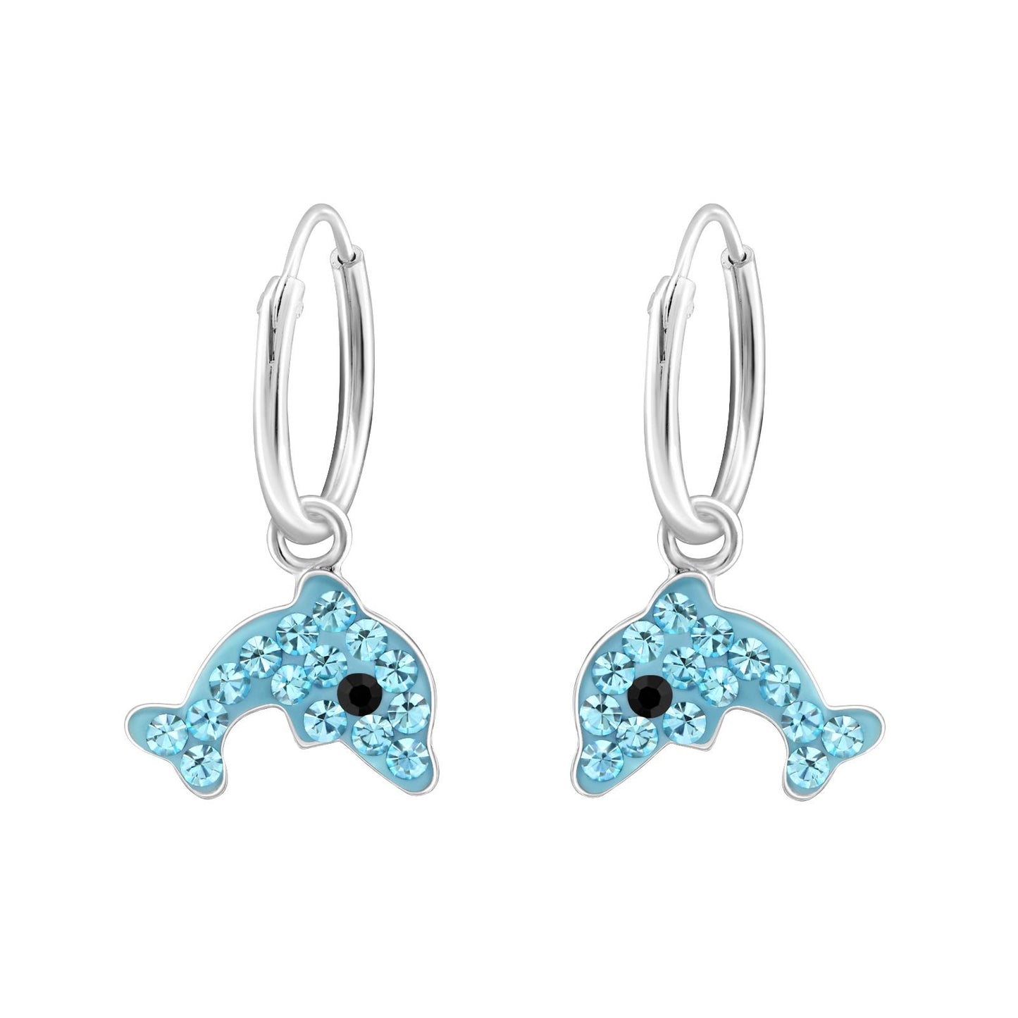 Kinder Creolen Delfin aus 925 Silber