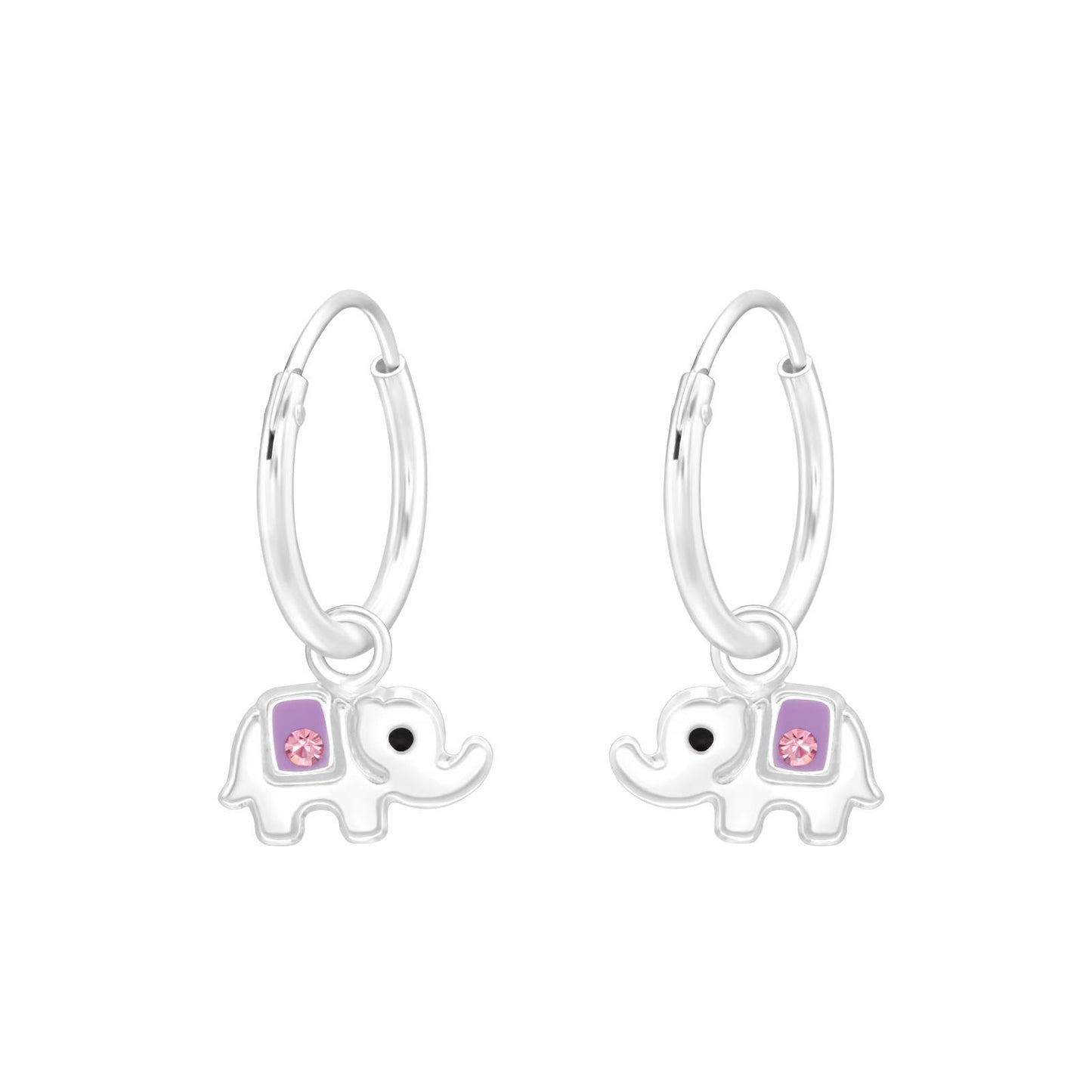 Kinder Creolen Elefant aus 925 Silber