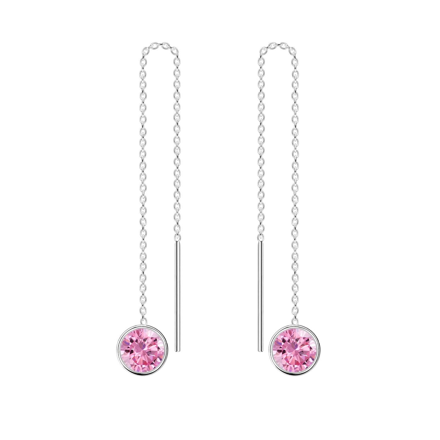 Kinder Ohrringe 6mm Runde Zirkonia aus 925 Silber