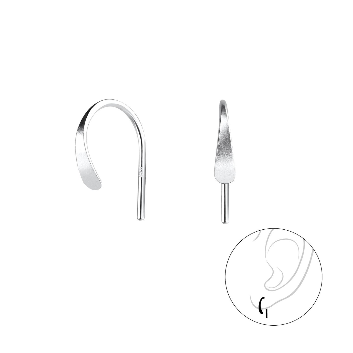 Kinder Creolen Hängede aus 925 Silber