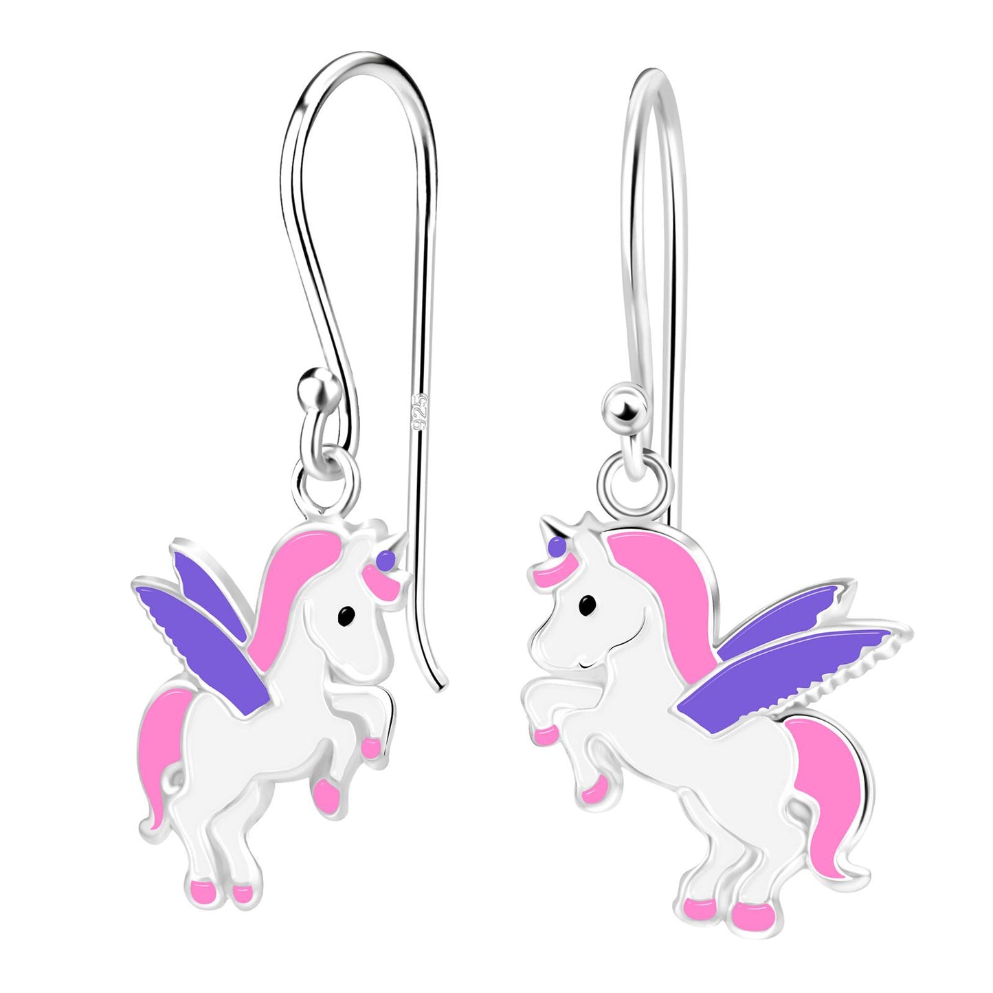 Mädchen Ohrringe Einhorn aus 925 Silber