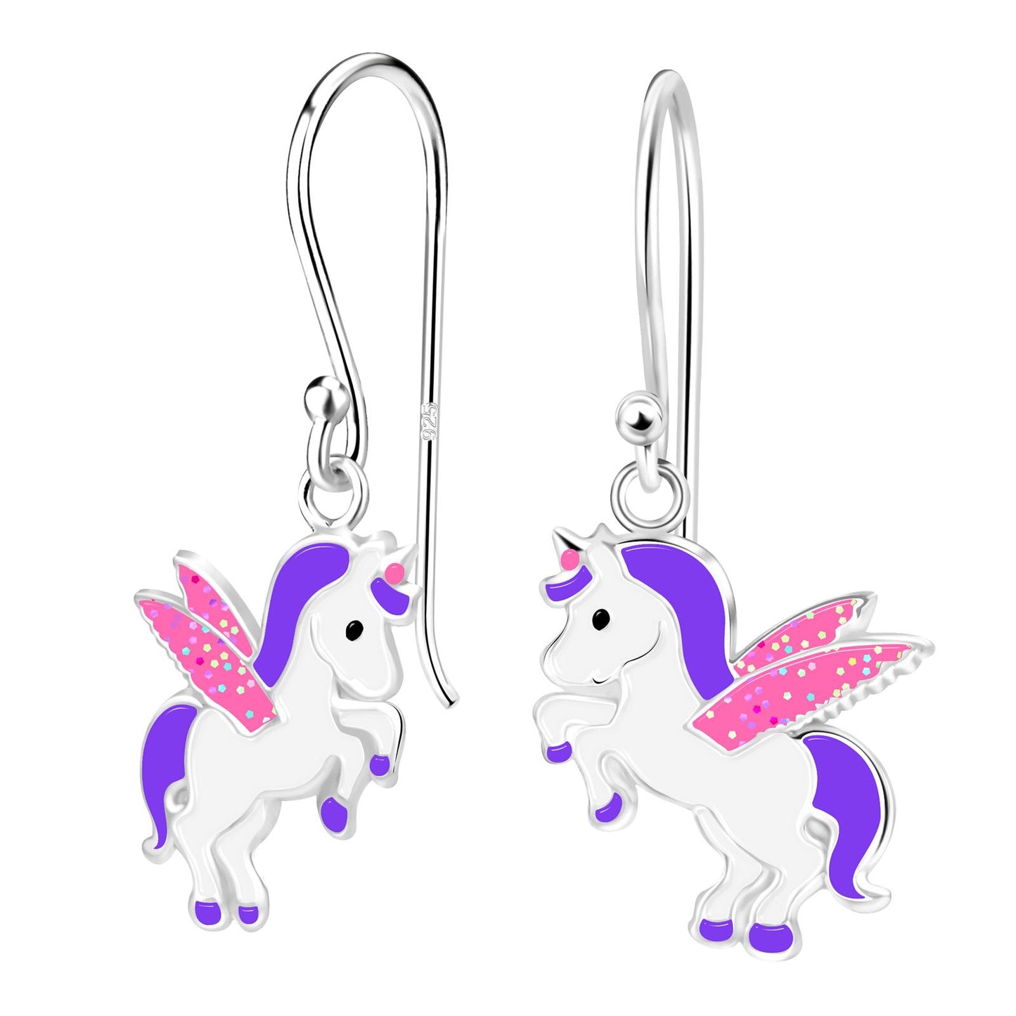 Mädchen Ohrringe Einhorn aus 925 Silber