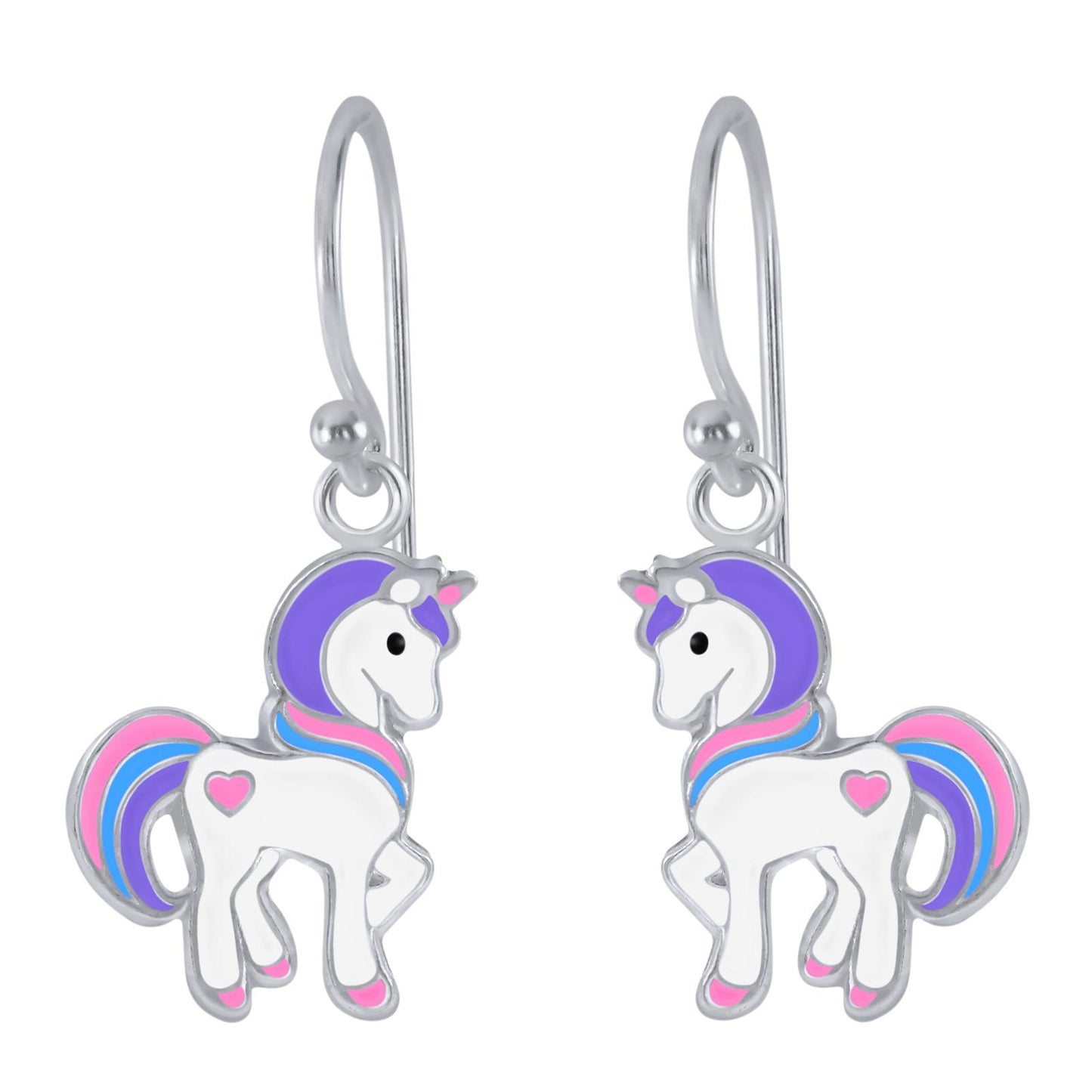 Girls' Unicorn Earrings made of 925 Silver