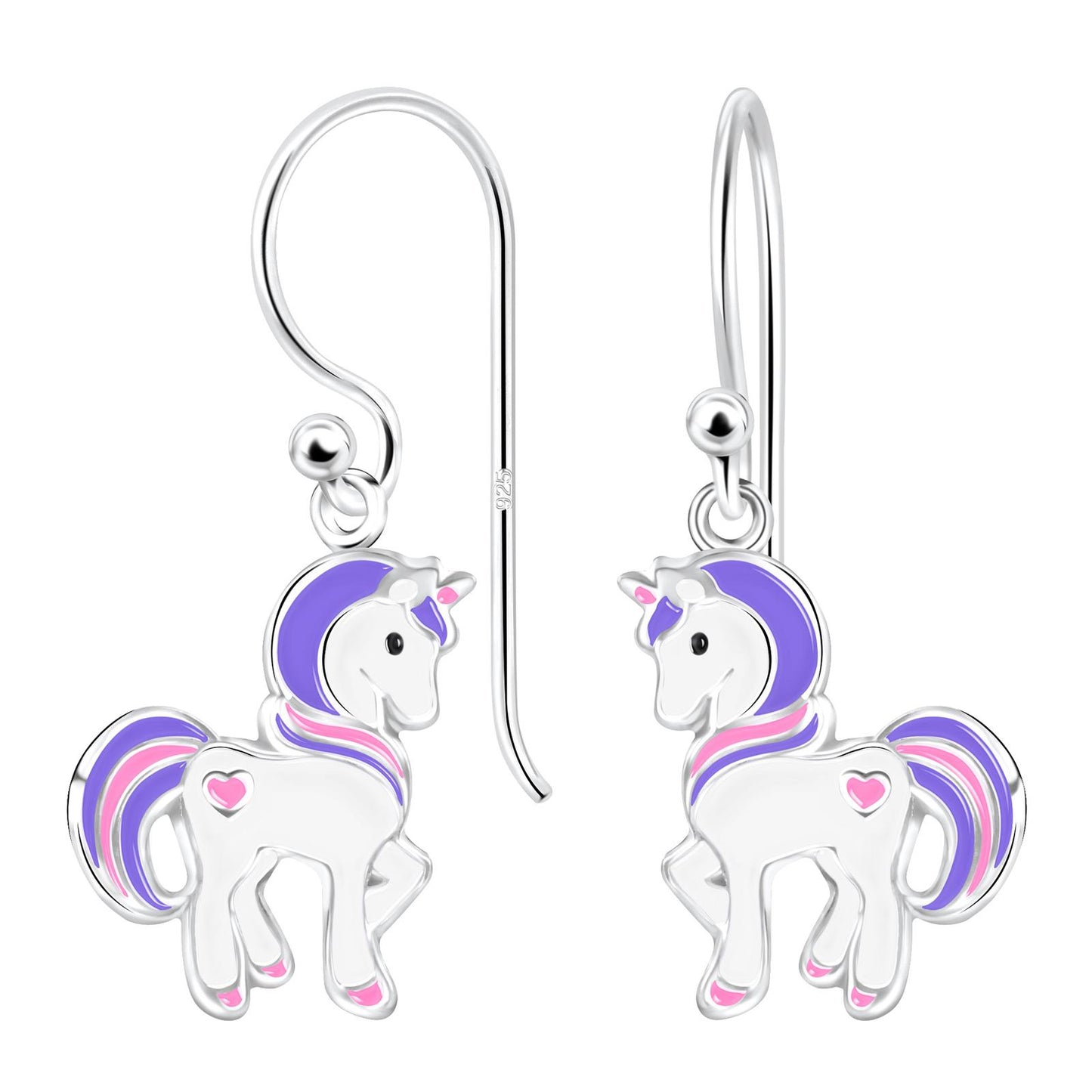 Mädchen Ohrringe Einhorn aus 925 Silber