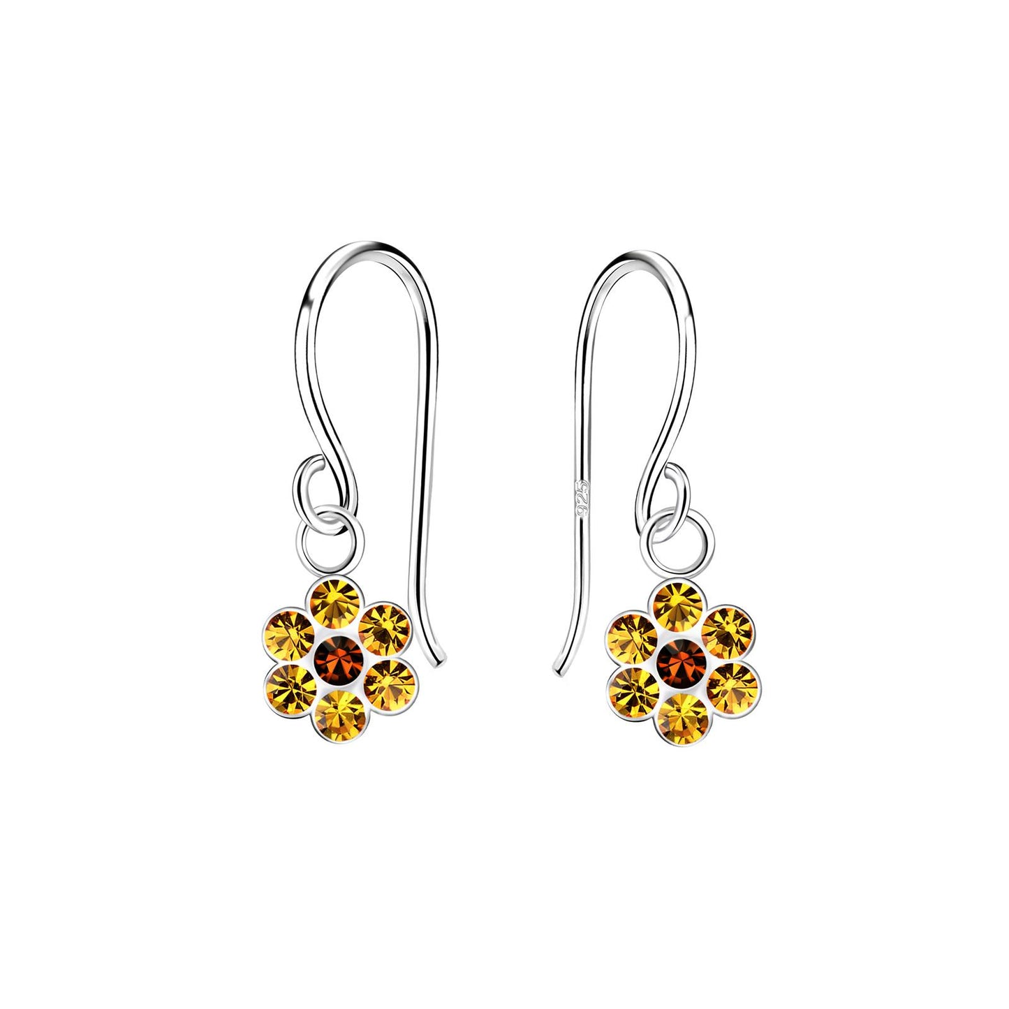 Girls' flower earrings made of 925 silver