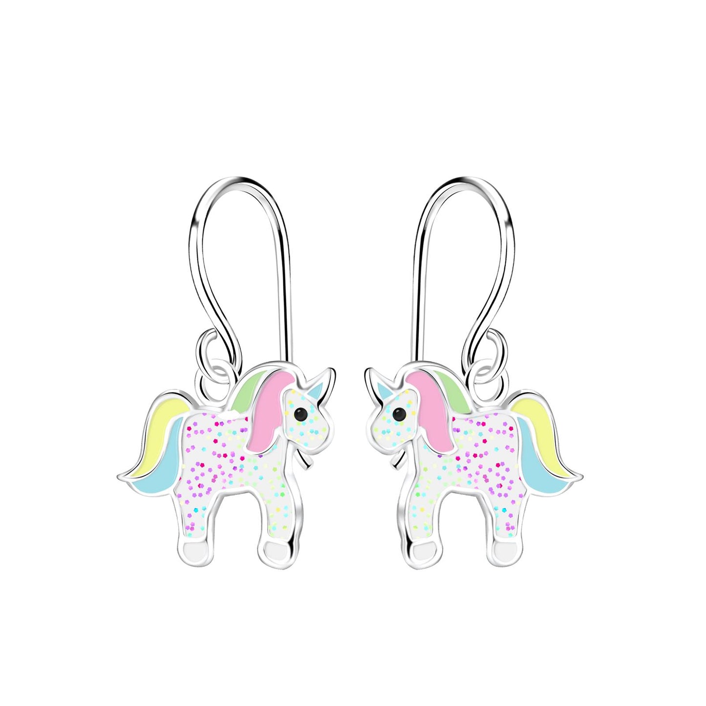 Mädchen Ohrringe Einhorn aus 925 Silber