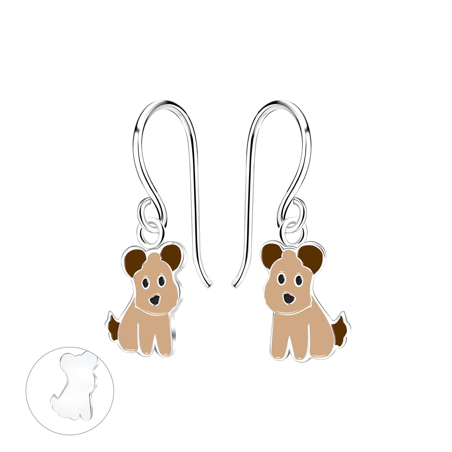 Kinder Ohrringe Hunde aus 925 Silber
