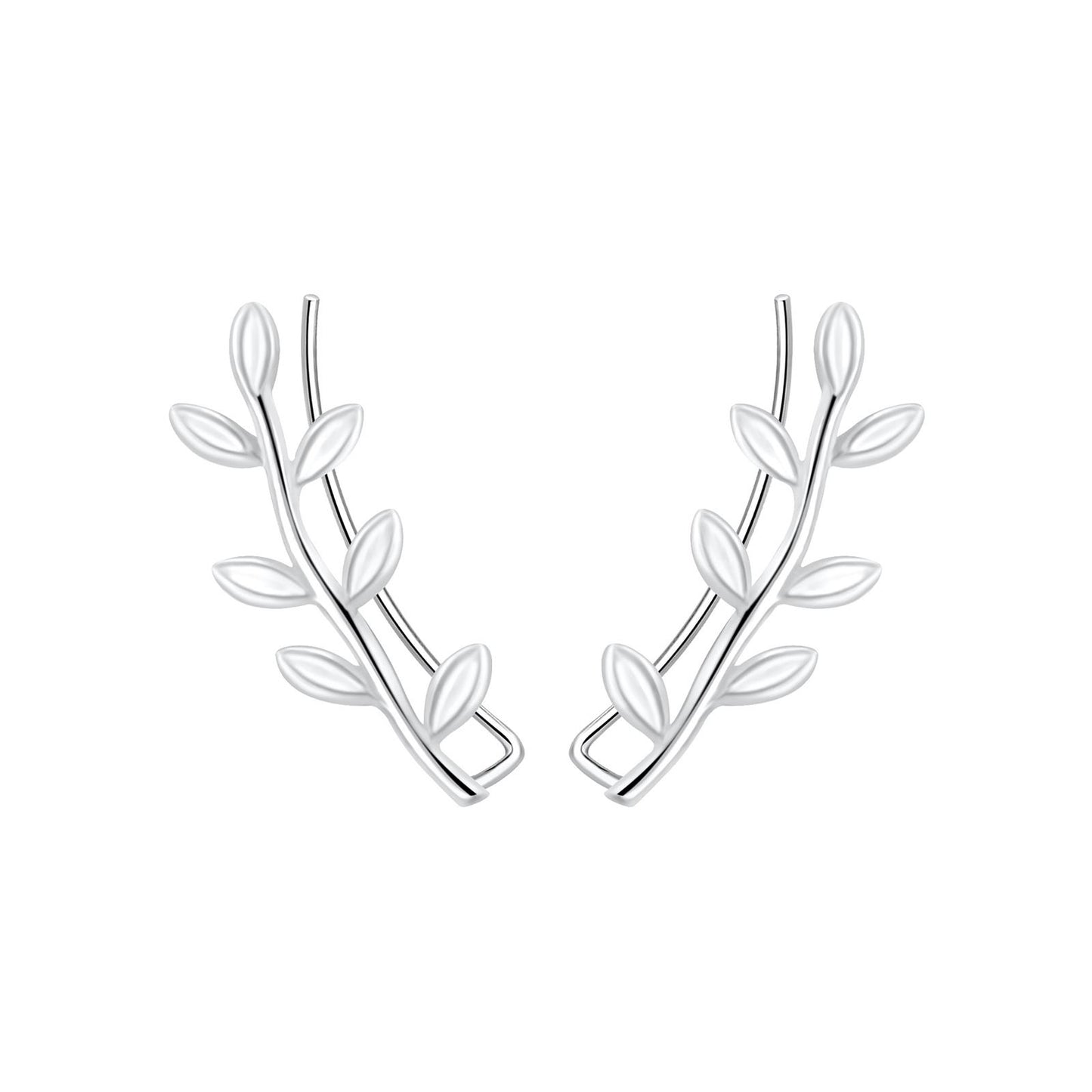 Kinder Ohrringe Ölzweig Ohrklemmen aus 925 Silber