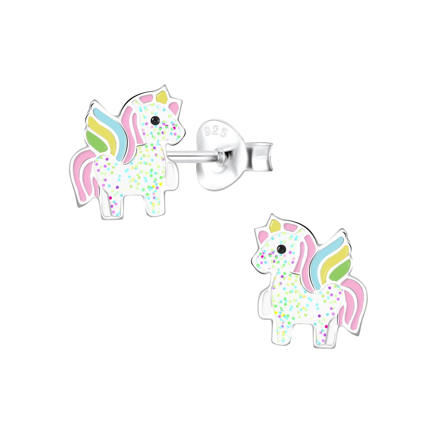 Girls' Unicorn Earrings made of 925 Silver