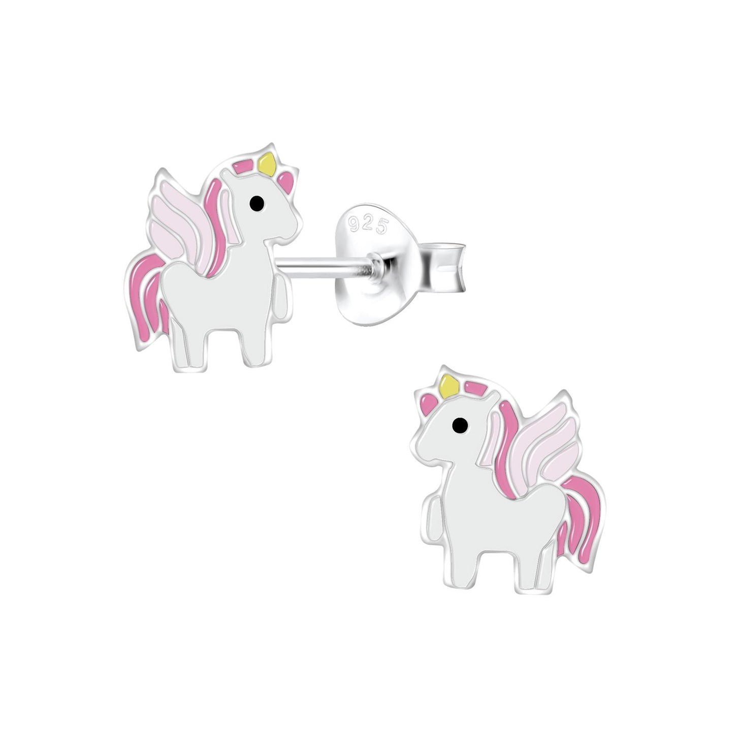 Mädchen Ohrringe Einhorn aus 925 Silber