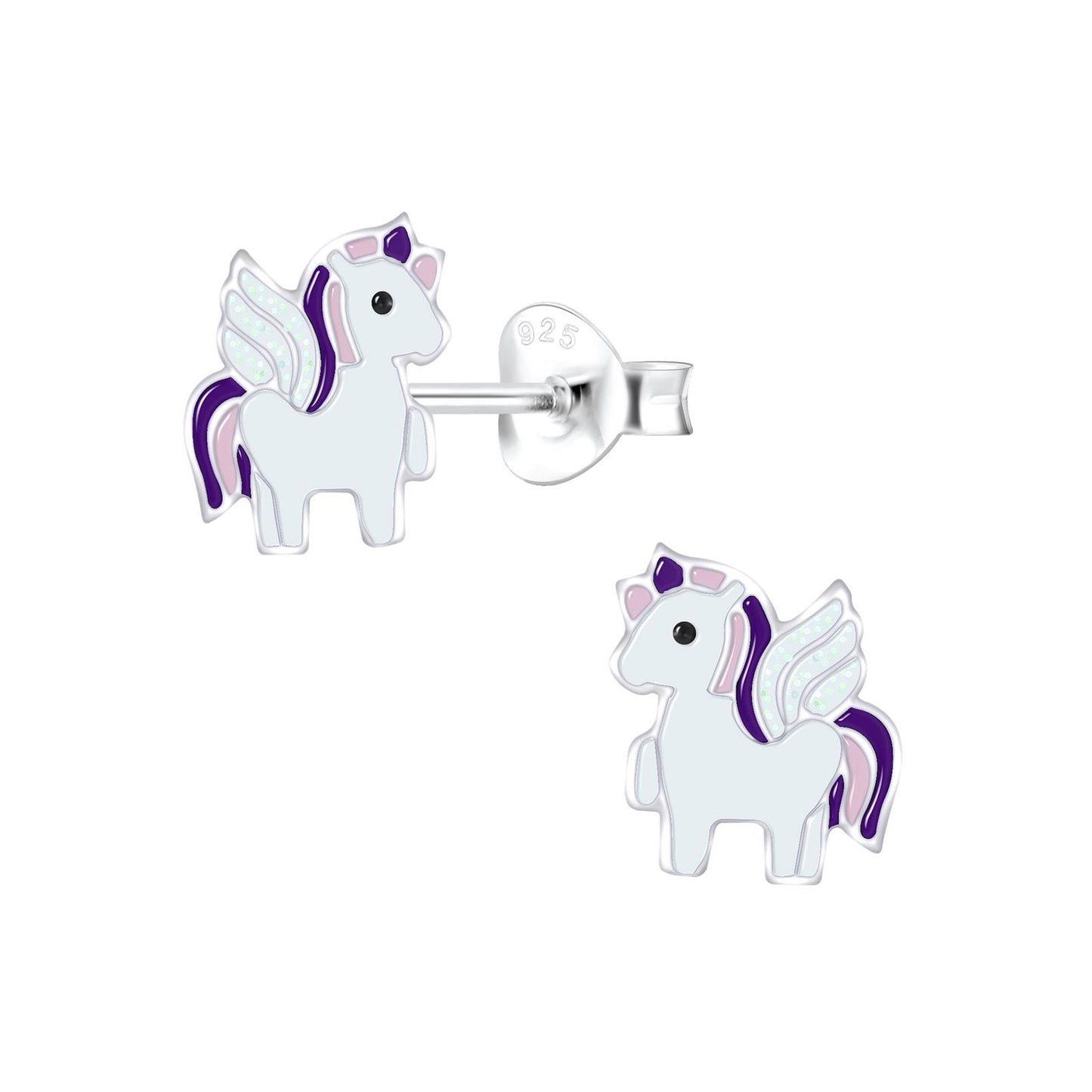 Mädchen Ohrringe Einhorn aus 925 Silber