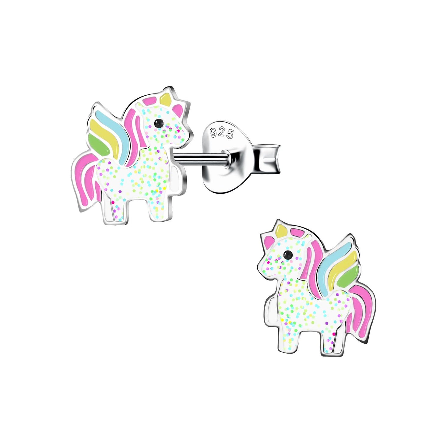 Mädchen Ohrringe Einhorn aus 925 Silber
