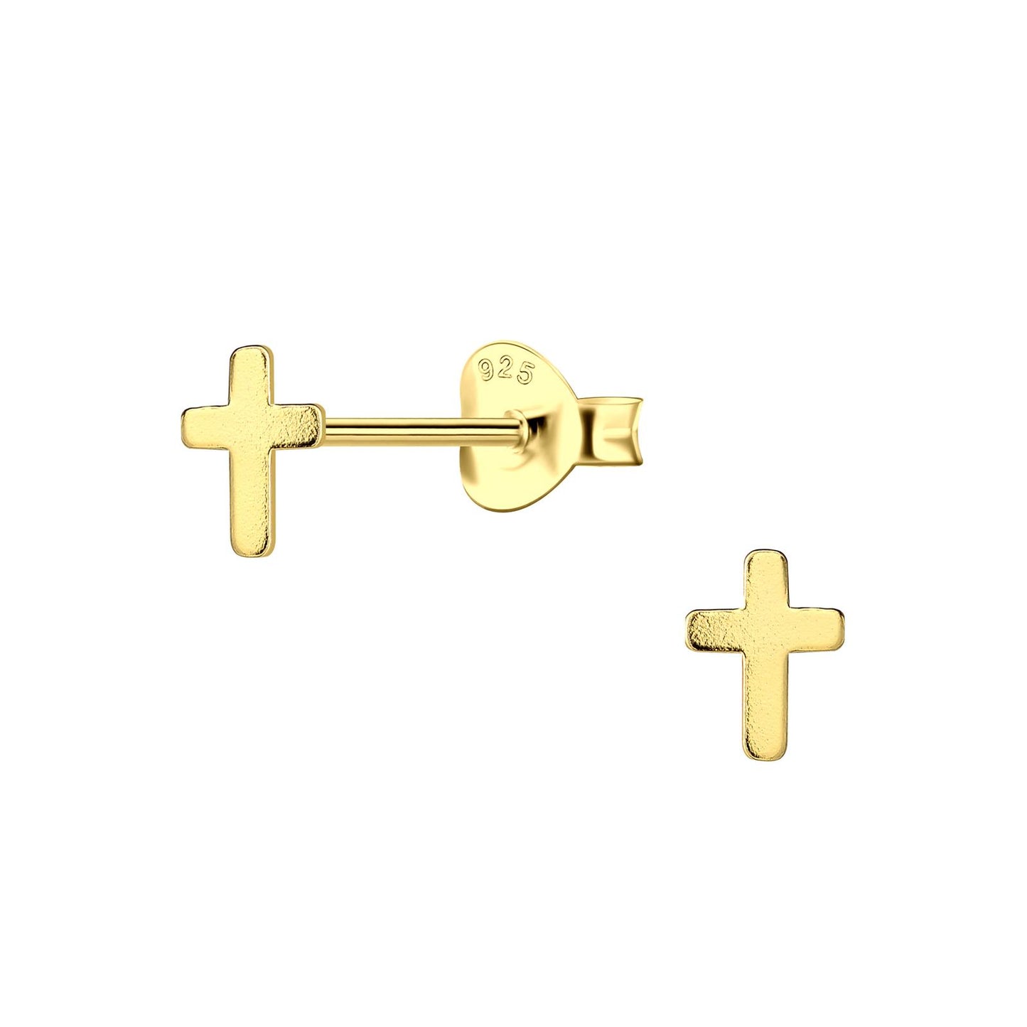 Kinder Ohrringe Kreuz aus 925 Silber