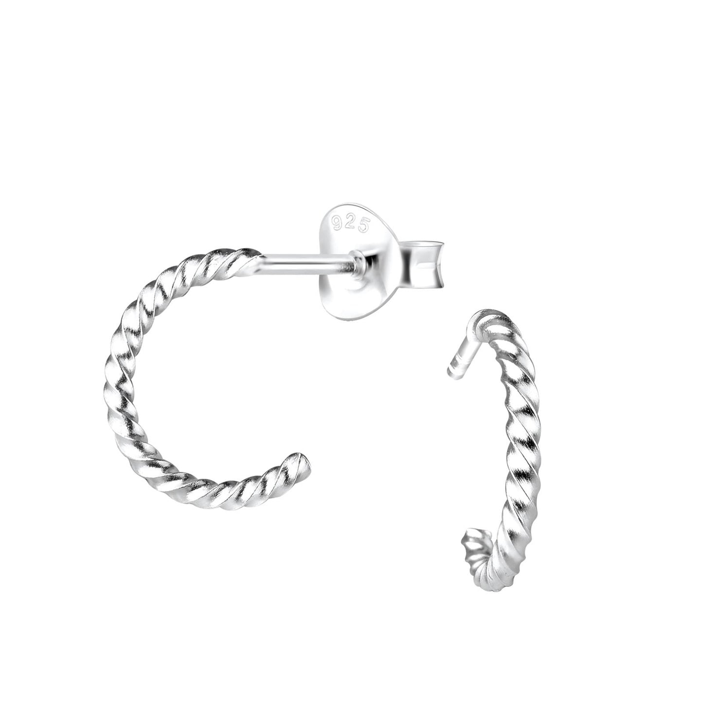 Kinder Creolen Halbcreolen aus 925 Silber