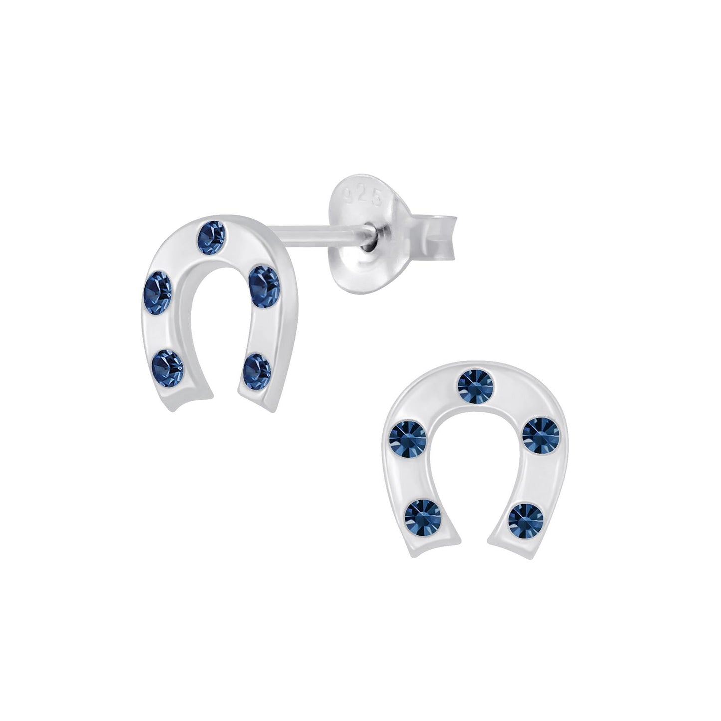 Kinder Ohrringe Hufeisen aus 925 Silber