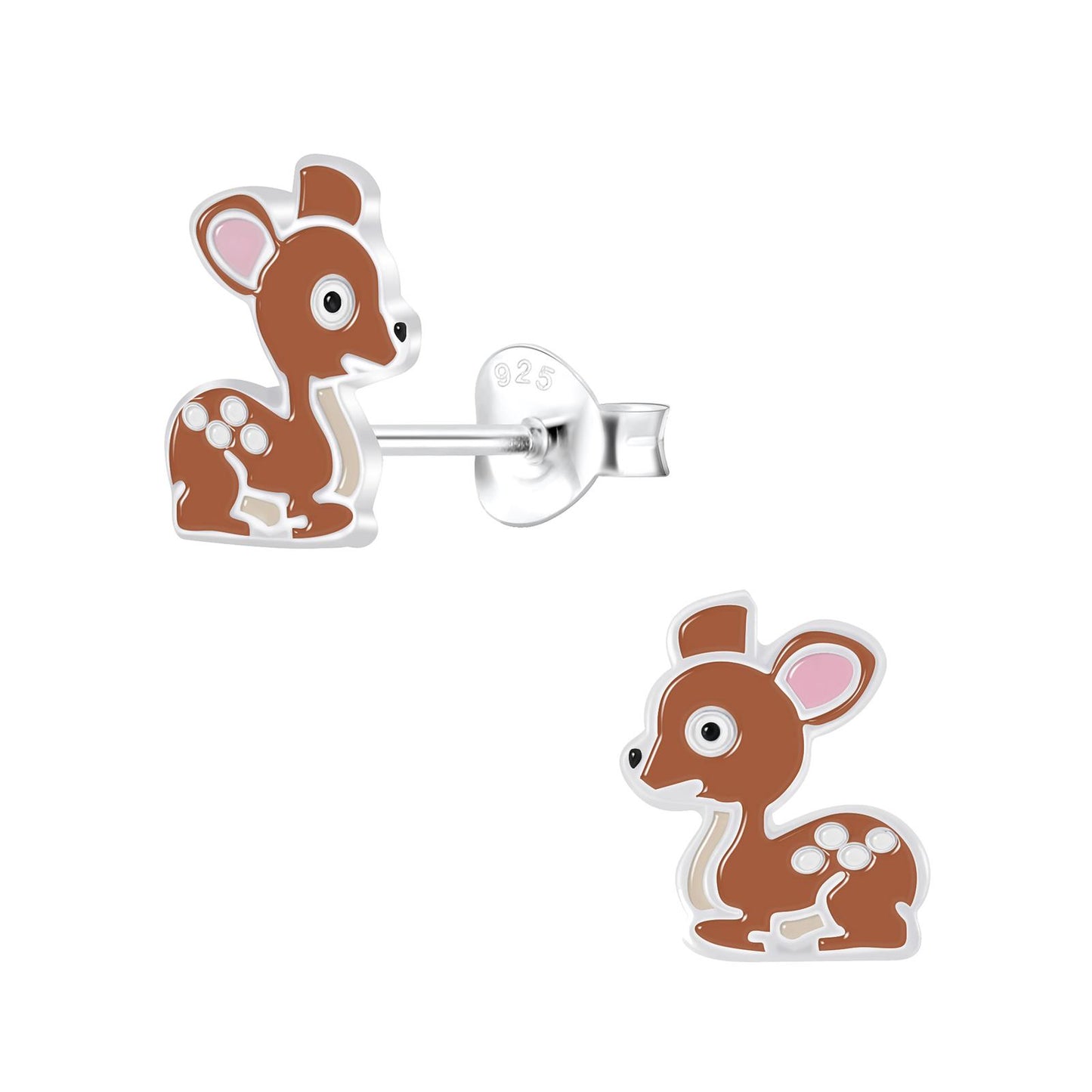 Kinder Ohrringe Hirsch aus 925 Silber