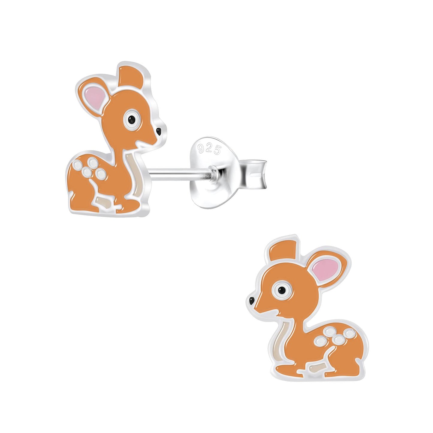 Kinder Ohrringe Hirsch aus 925 Silber