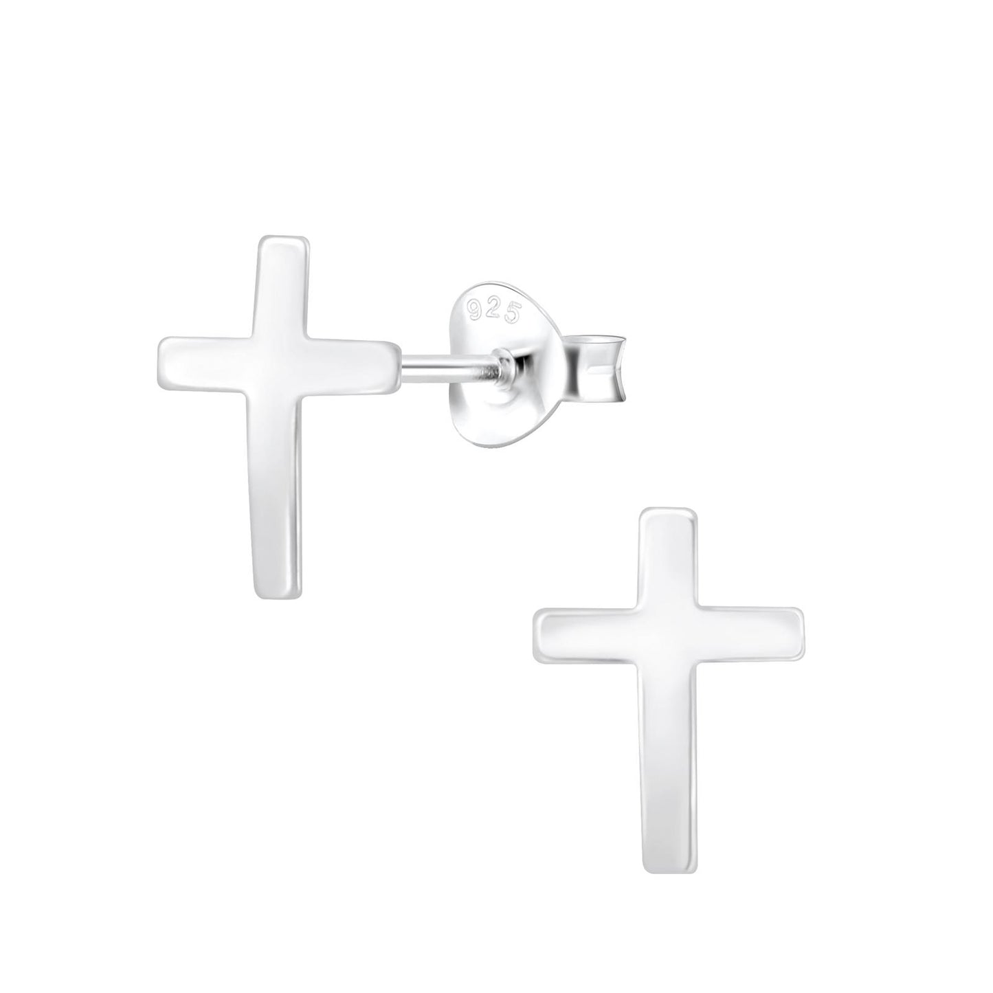 Kinder Ohrringe Kreuz aus 925 Silber