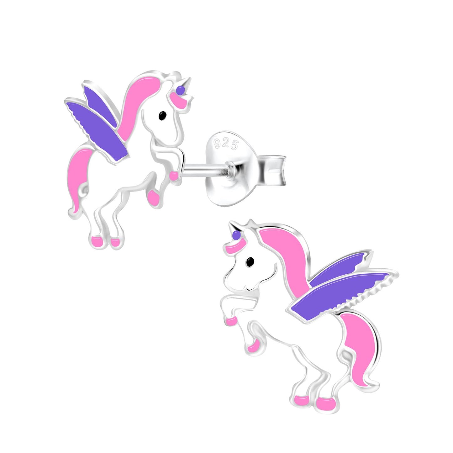 Mädchen Ohrringe Einhorn aus 925 Silber