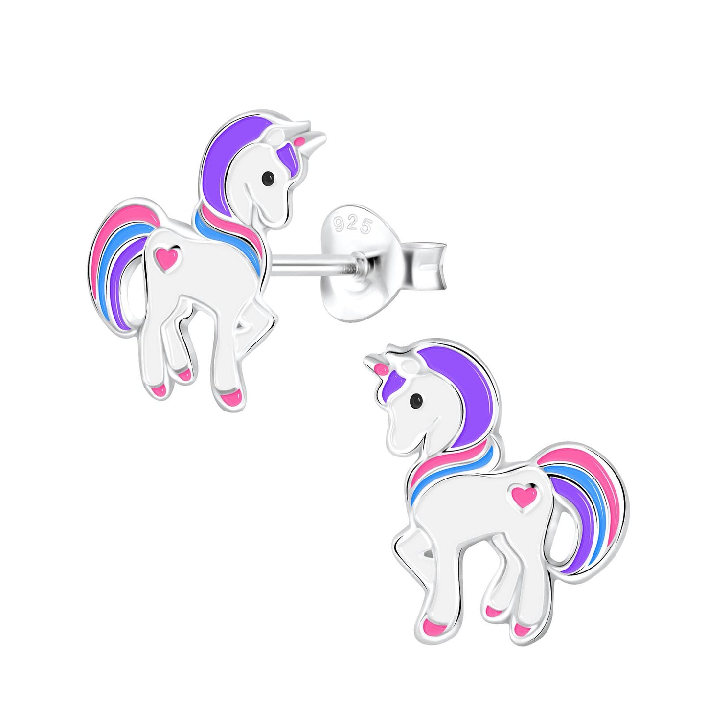 Mädchen Ohrringe Einhorn aus 925 Silber