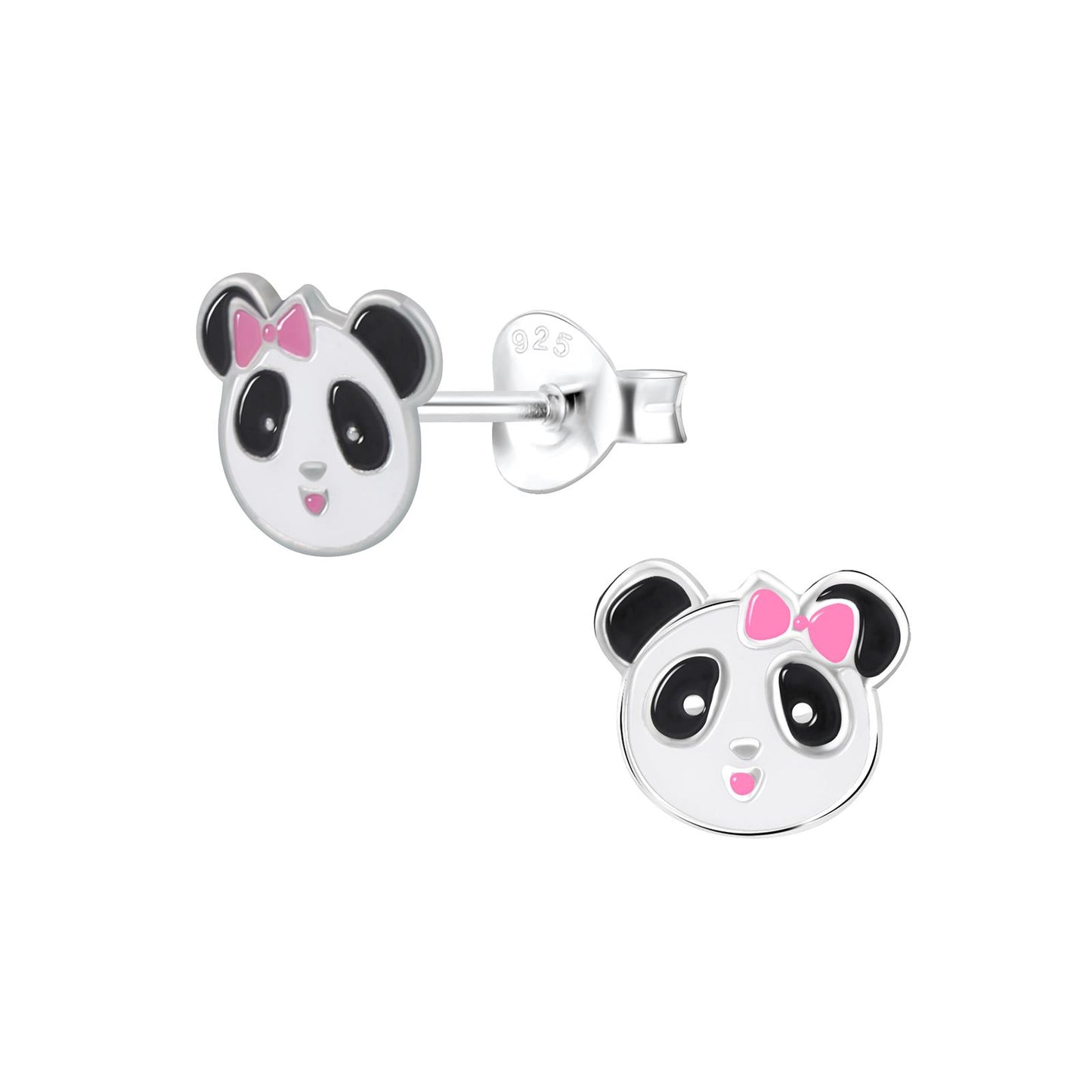 Kinder Ohrringe Panda aus 925 Silber