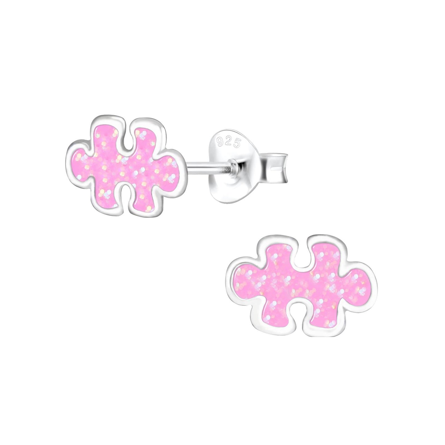 Kinder Ohrringe Puzzle aus 925 Silber