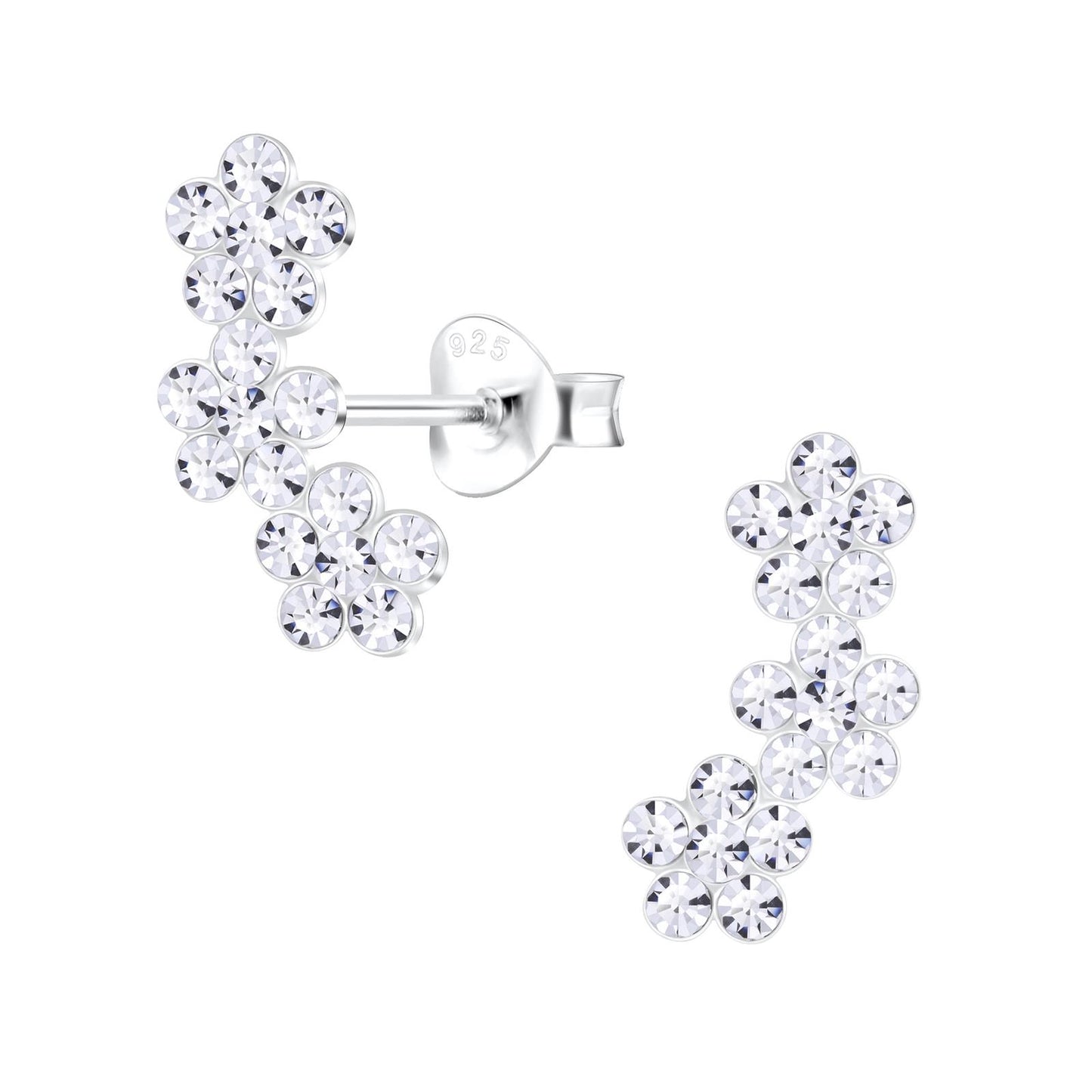 Mädchen Ohrringe Blumen aus 925 Silber