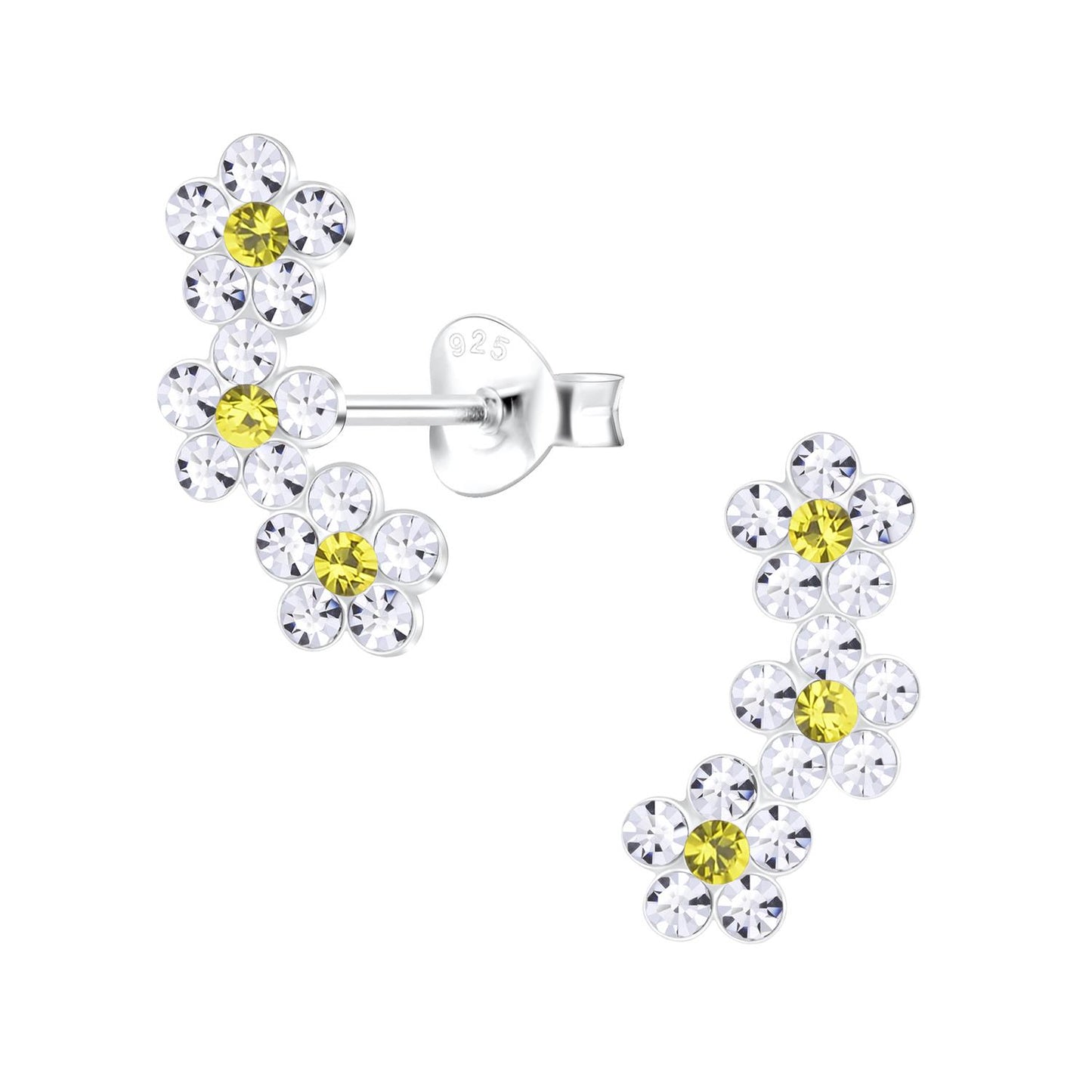 Mädchen Ohrringe Blumen aus 925 Silber