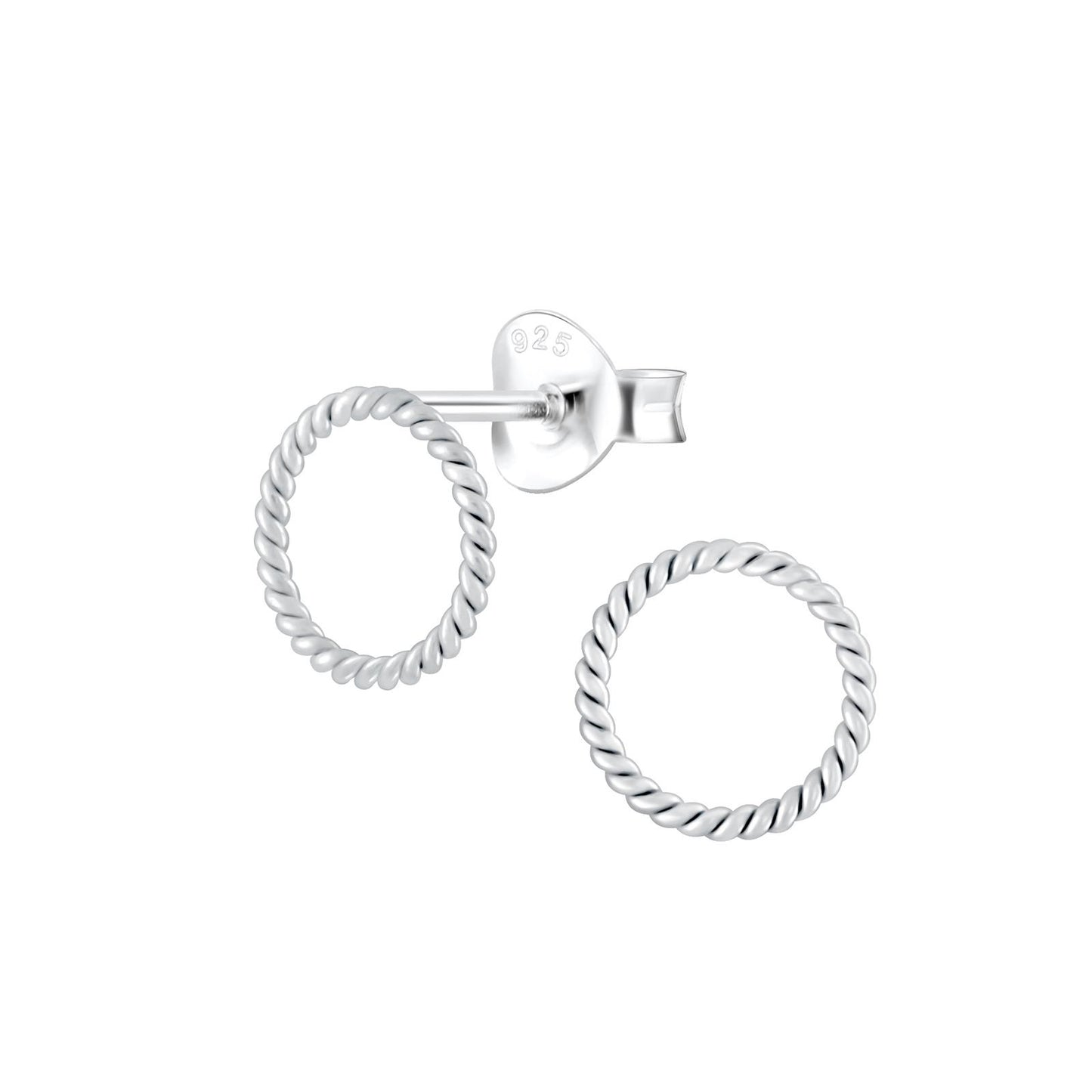 Kinder Ohrringe Runde aus 925 Silber