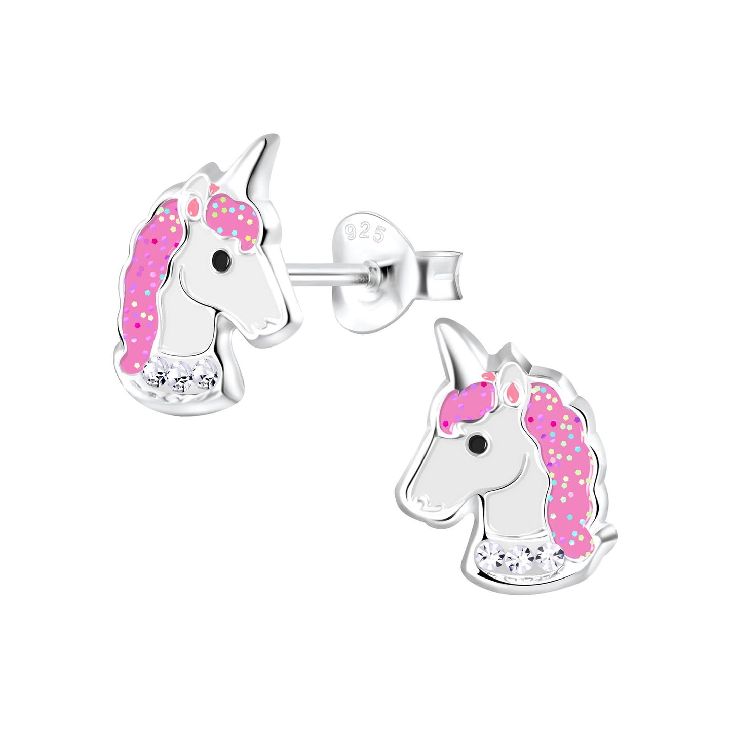 Girls' Unicorn Earrings made of 925 Silver