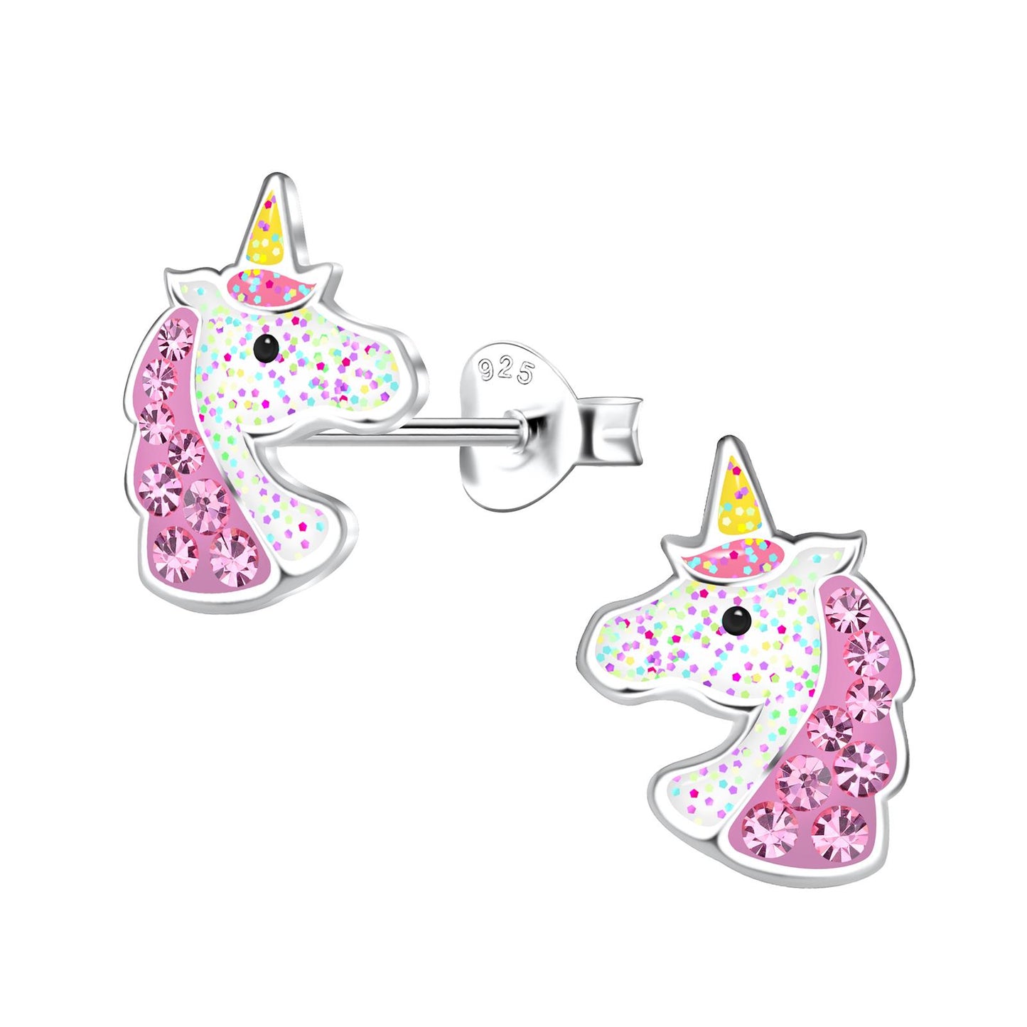 Mädchen Ohrringe Einhorn aus 925 Silber